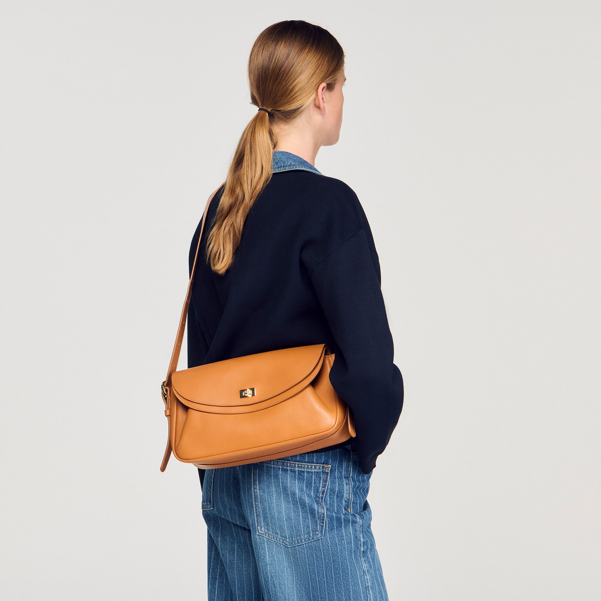 Le Mambo Lederhandtasche aus glattem Leder