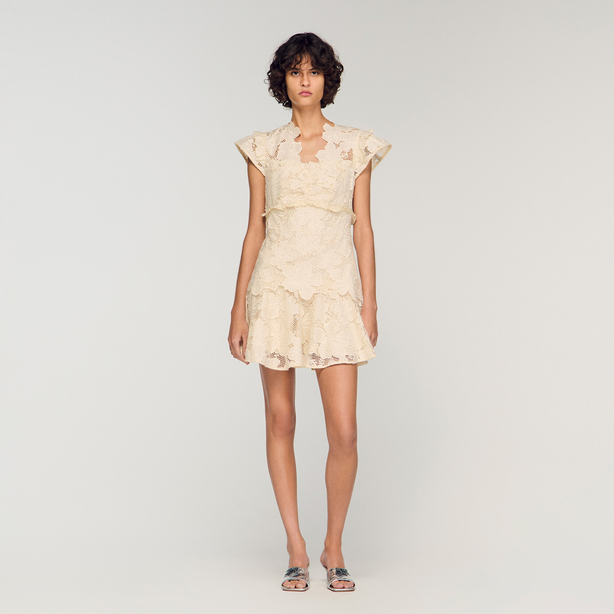 Minikleid aus Guipure