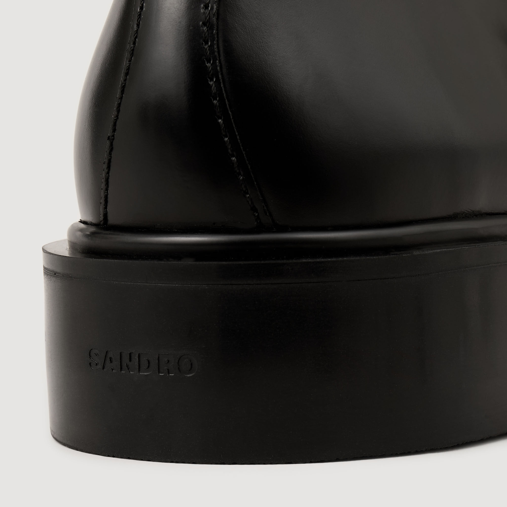 Glasierte Leder-Loafers