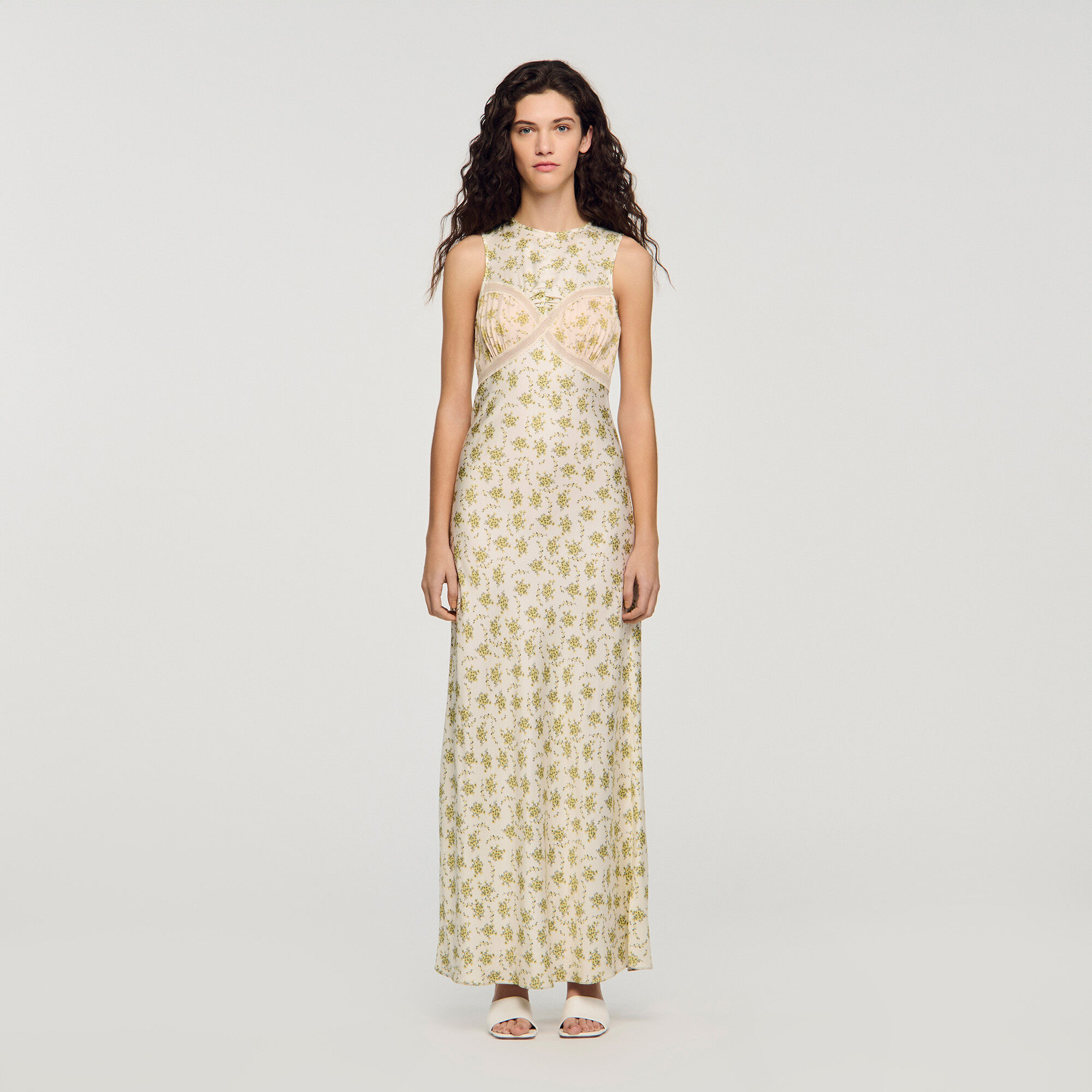 Blumenmuster Maxikleid