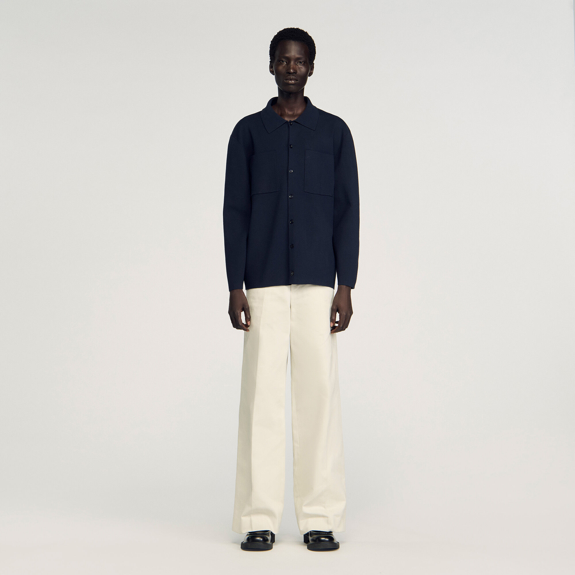 Strickhemdjacke