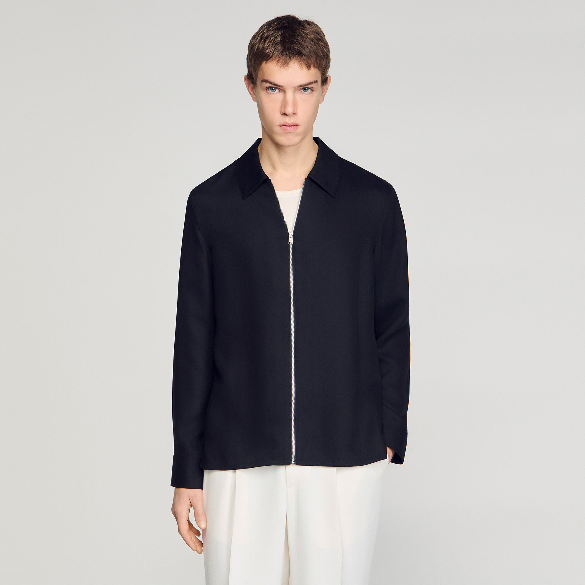 Lockere Jacke mit Reißverschluss