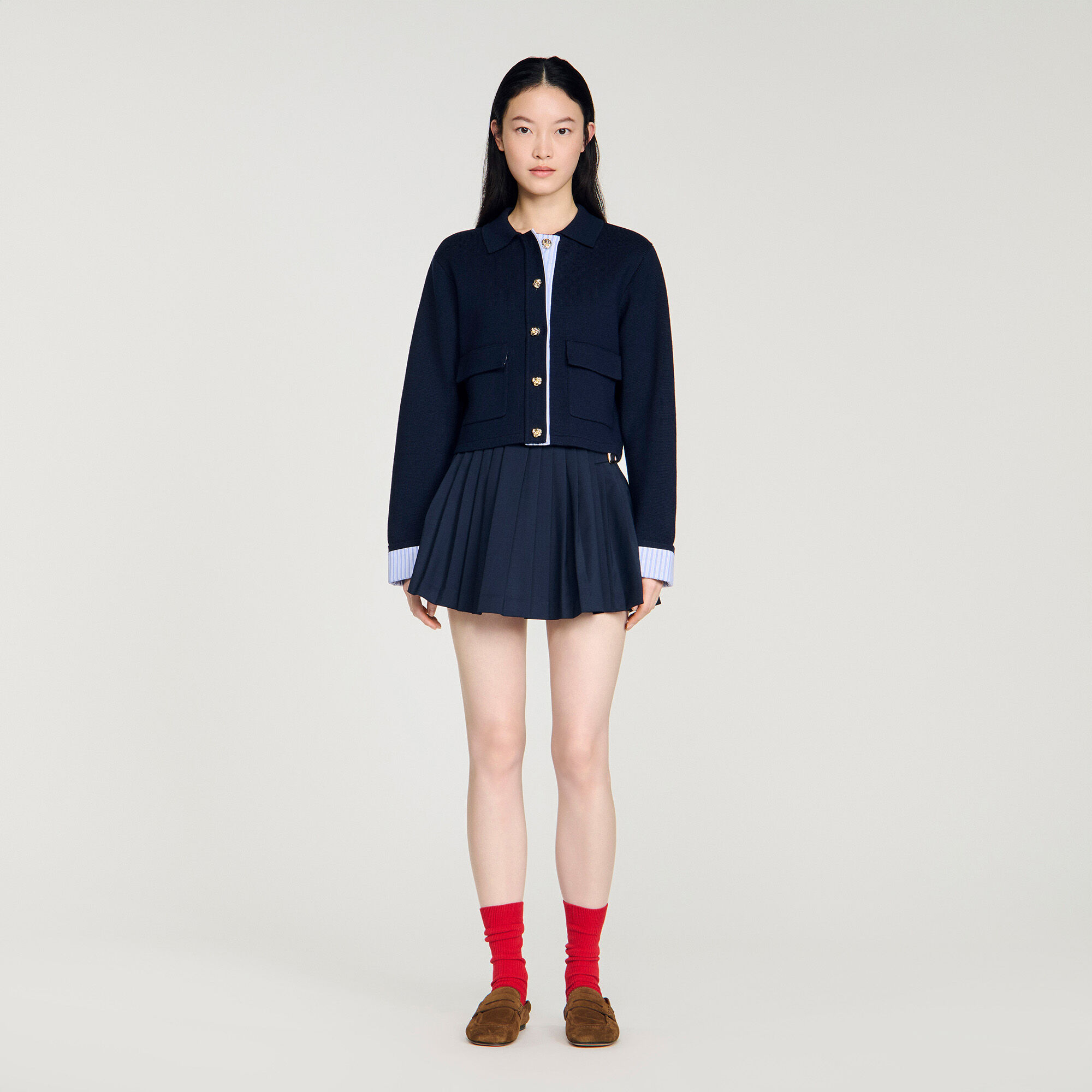 Woll-Polo-Cardigan