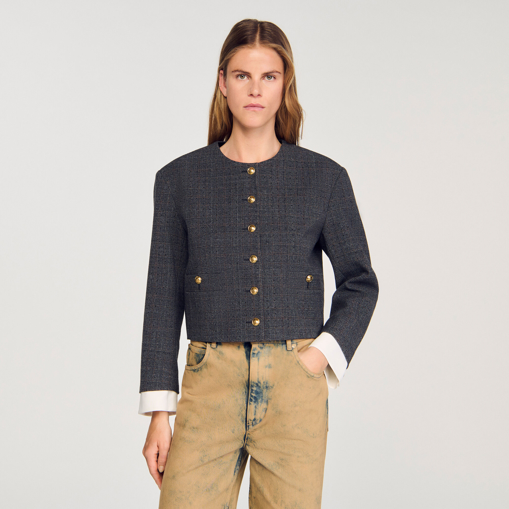 Glitzer-Design-Anzugjacke