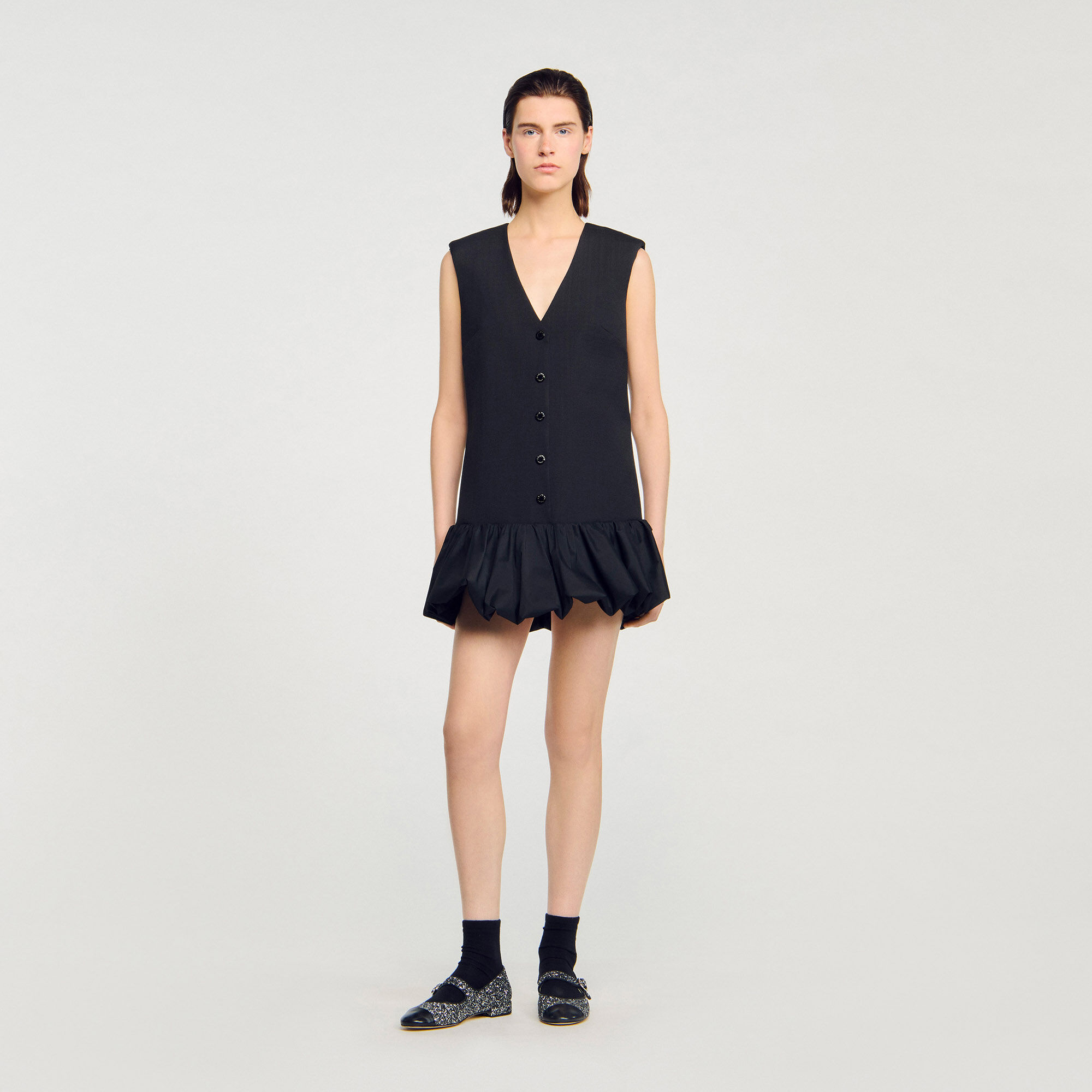 Minikleid mit Rüschen