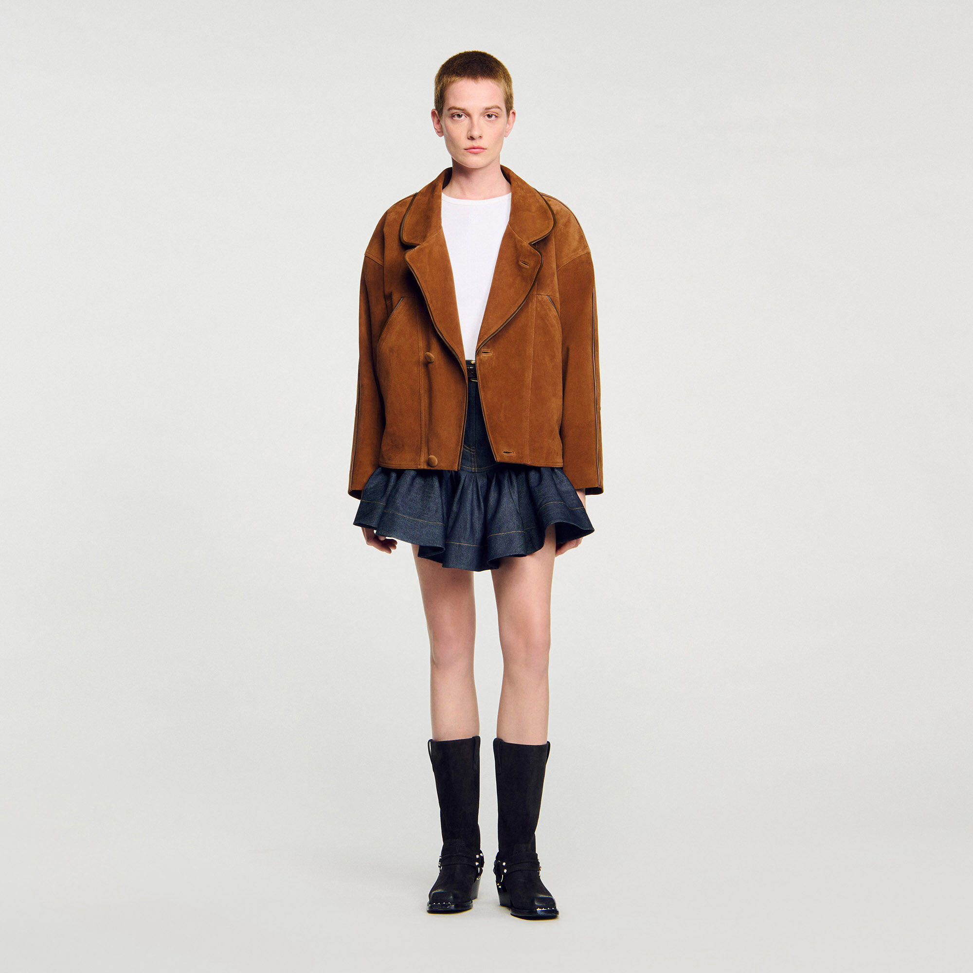 Übergröße Lederjacke
