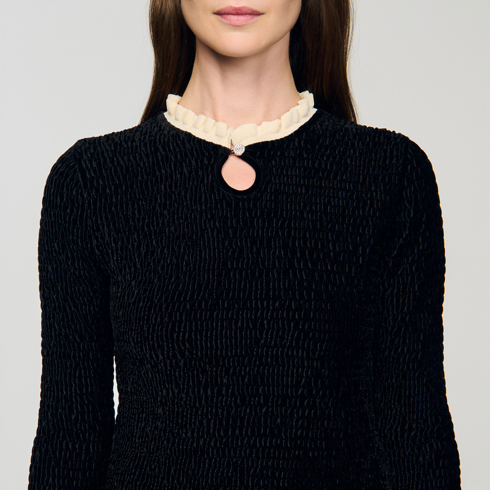 Smocked Langarmshirt