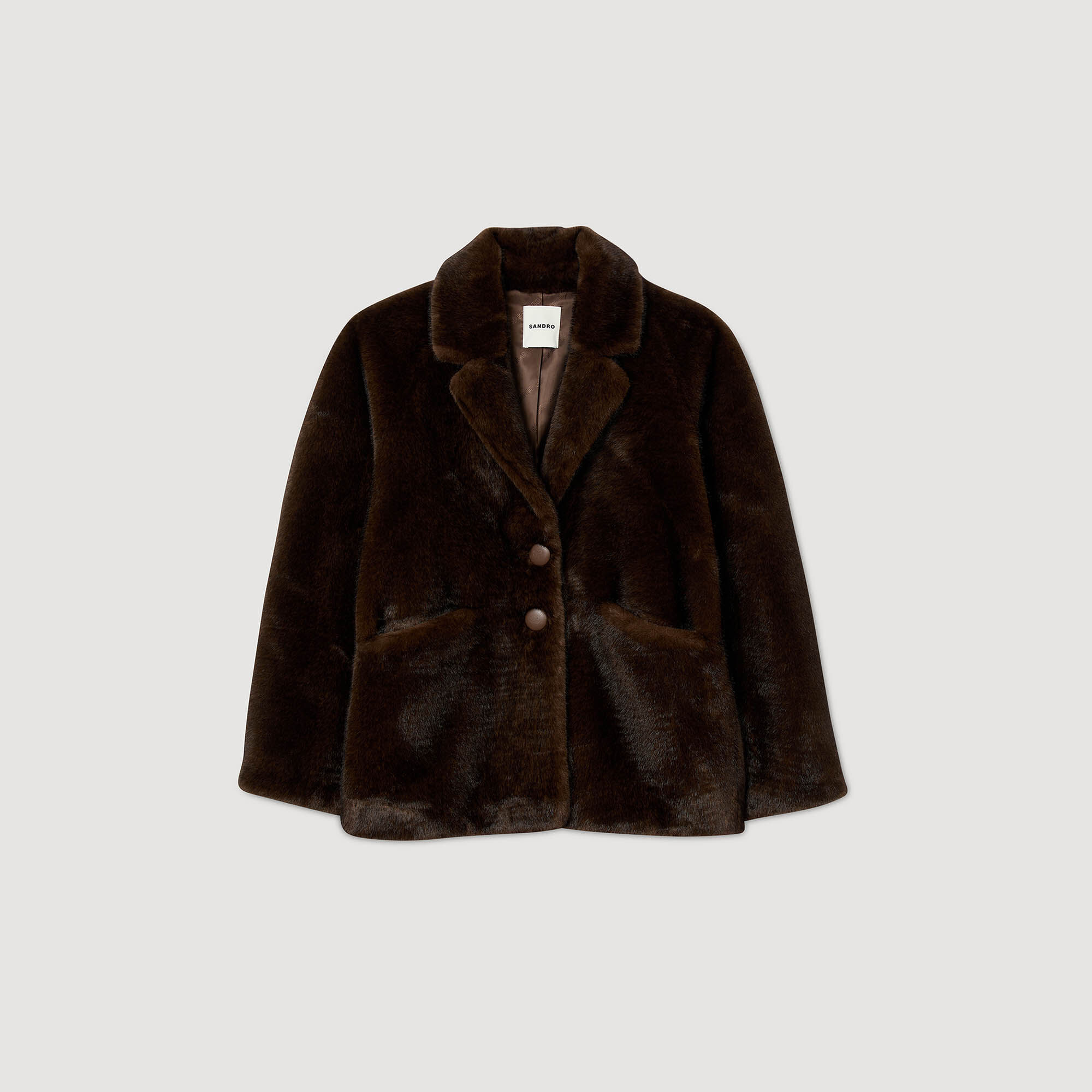 Jacke-artiger Kunstpelzmantel