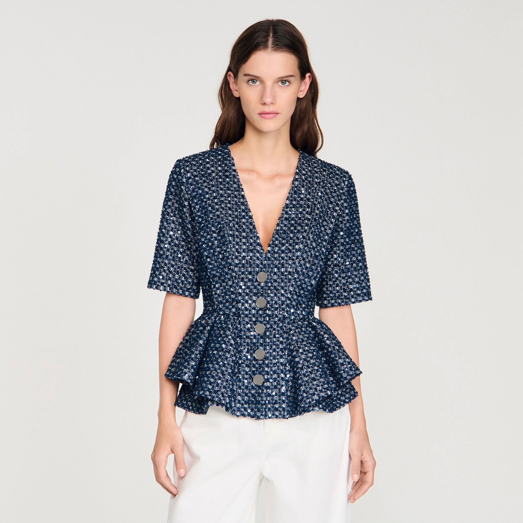 Glitzernder Peplum-BH