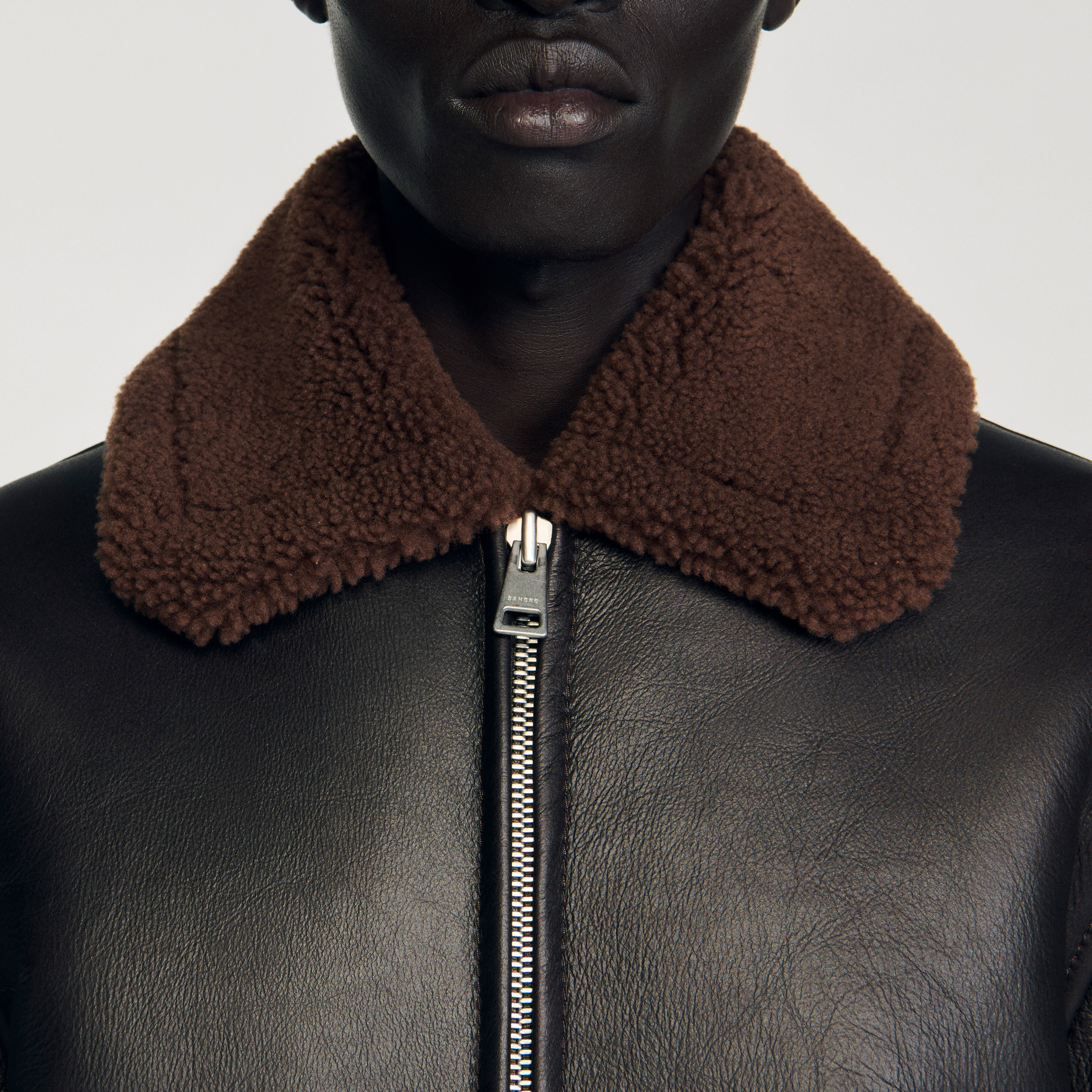 Umdrehbare Lederjacke