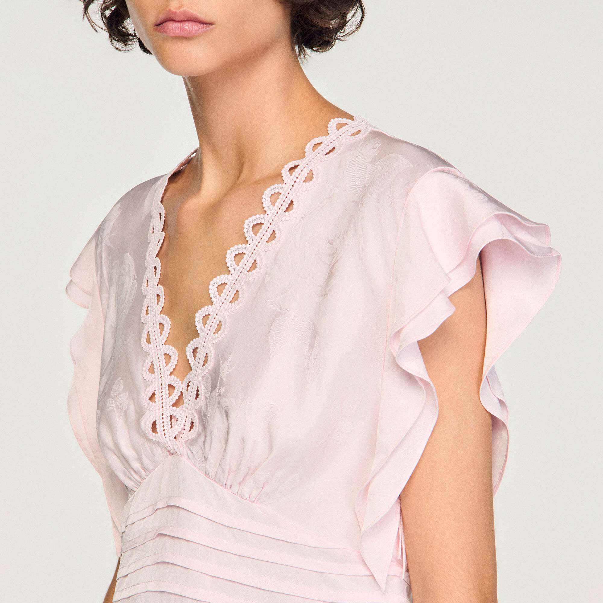 Blumiger Jacquard-Top