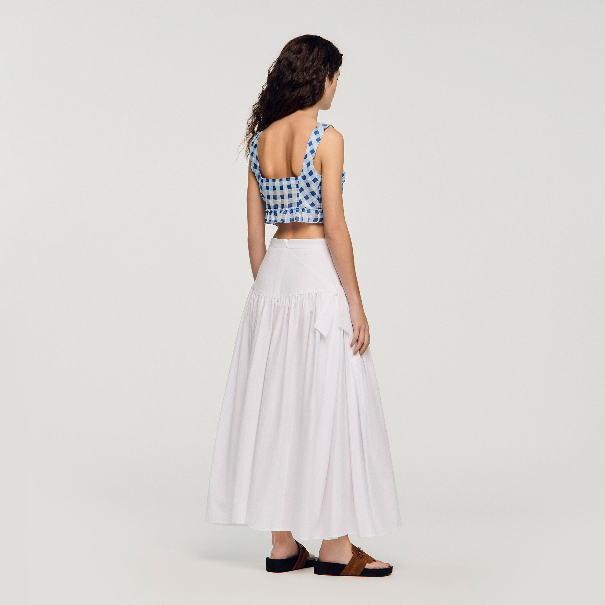 Gingham-Leinen-Top