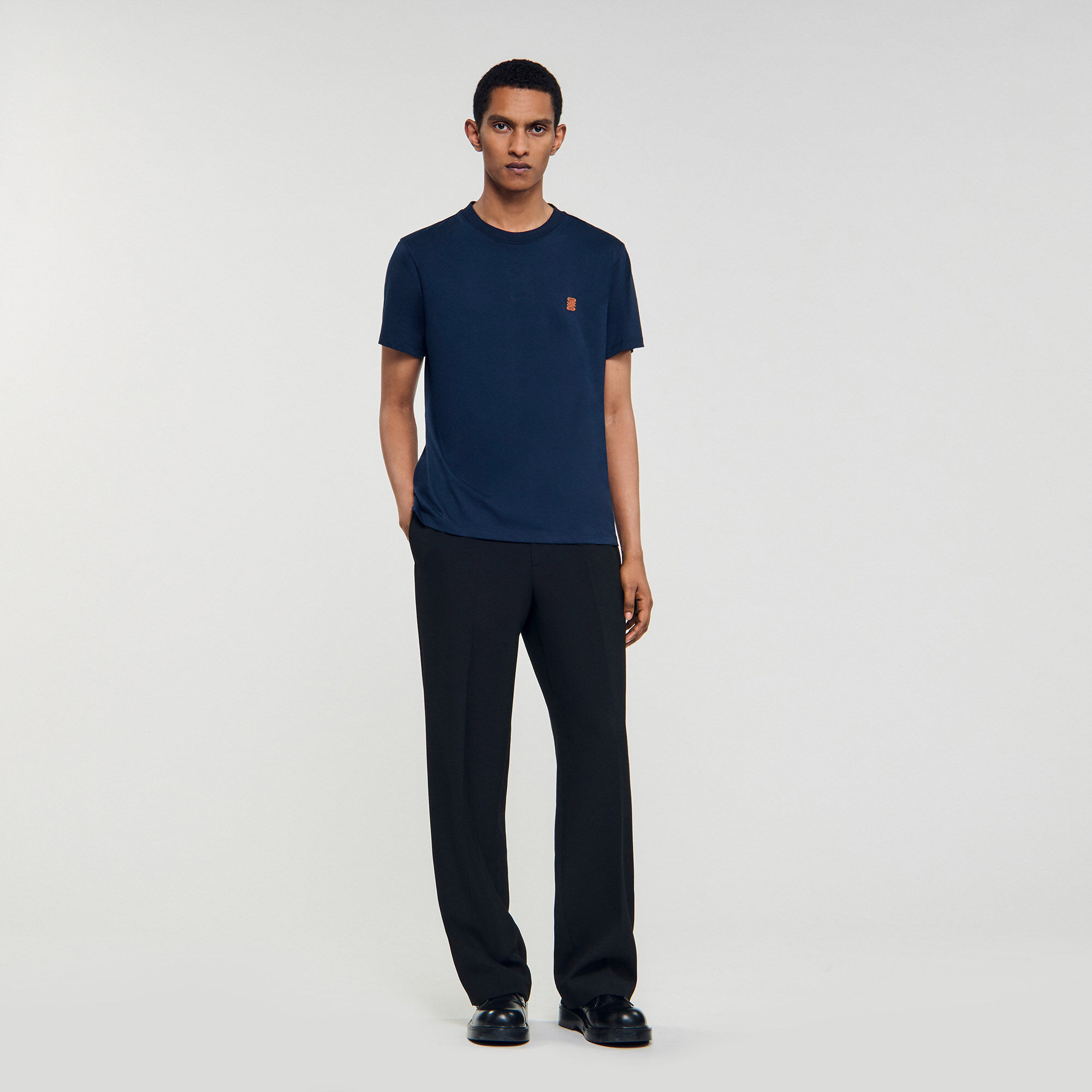 Leinen-Logo-T-Shirt