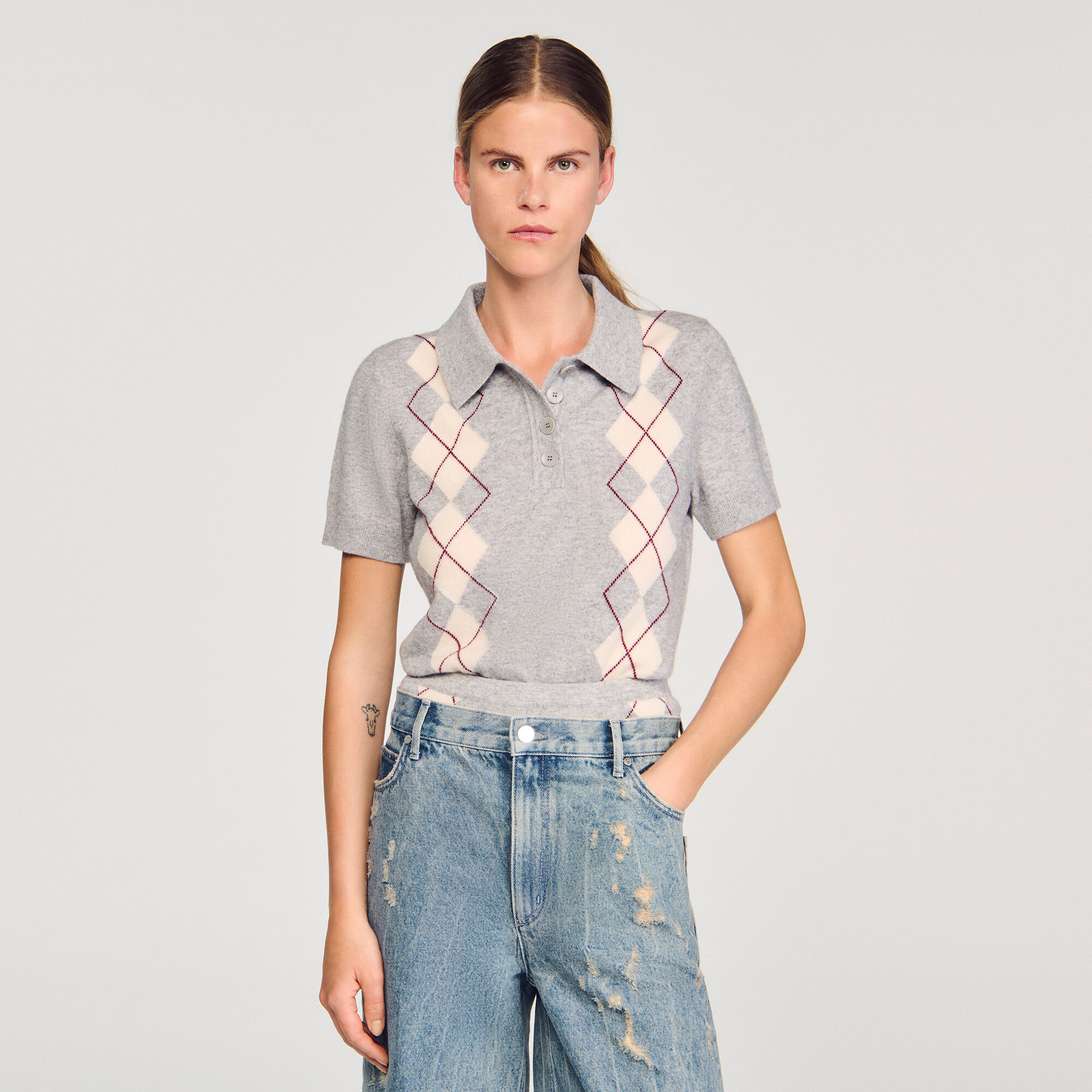 Argyle-Polosweater