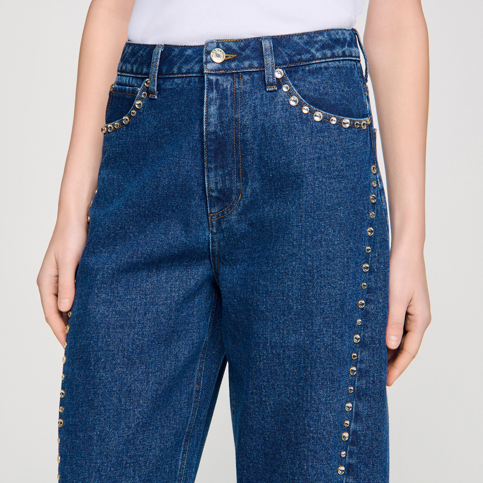 Glitzer-Bohnenjeans
