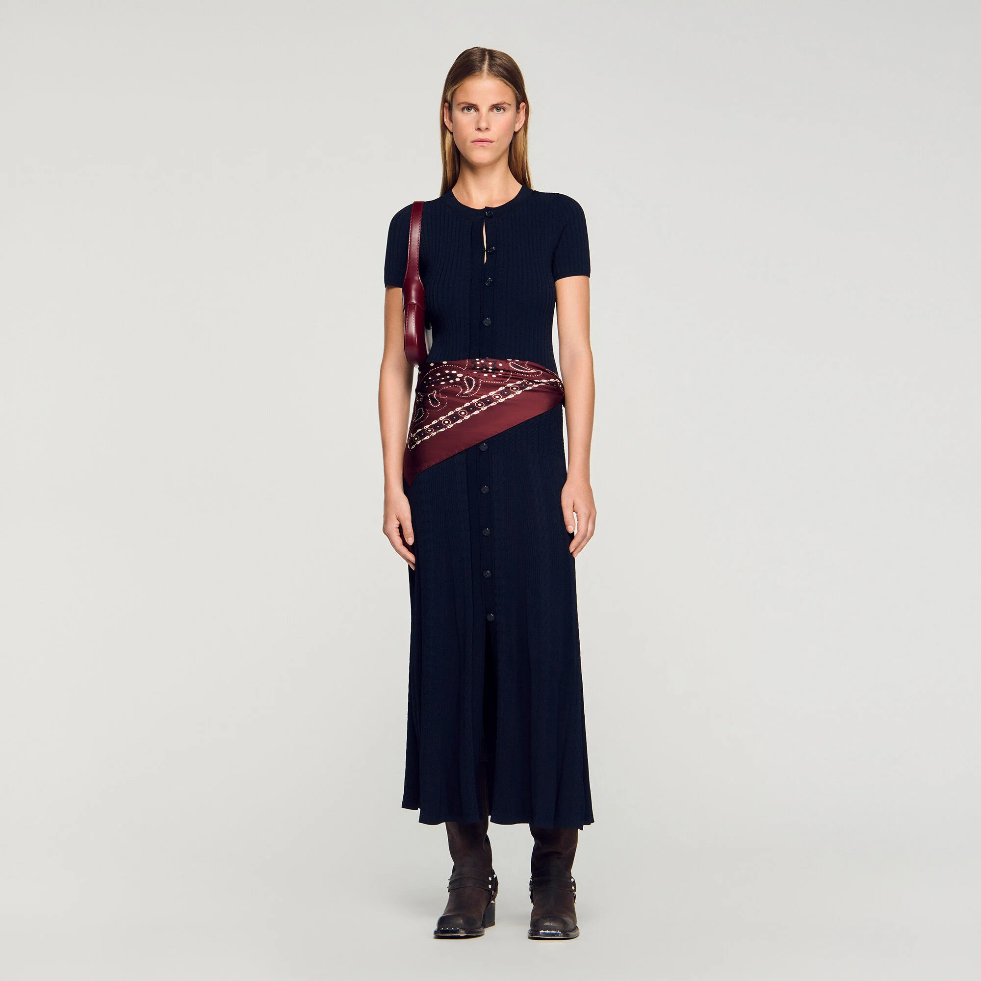 Strick-Maxikleid