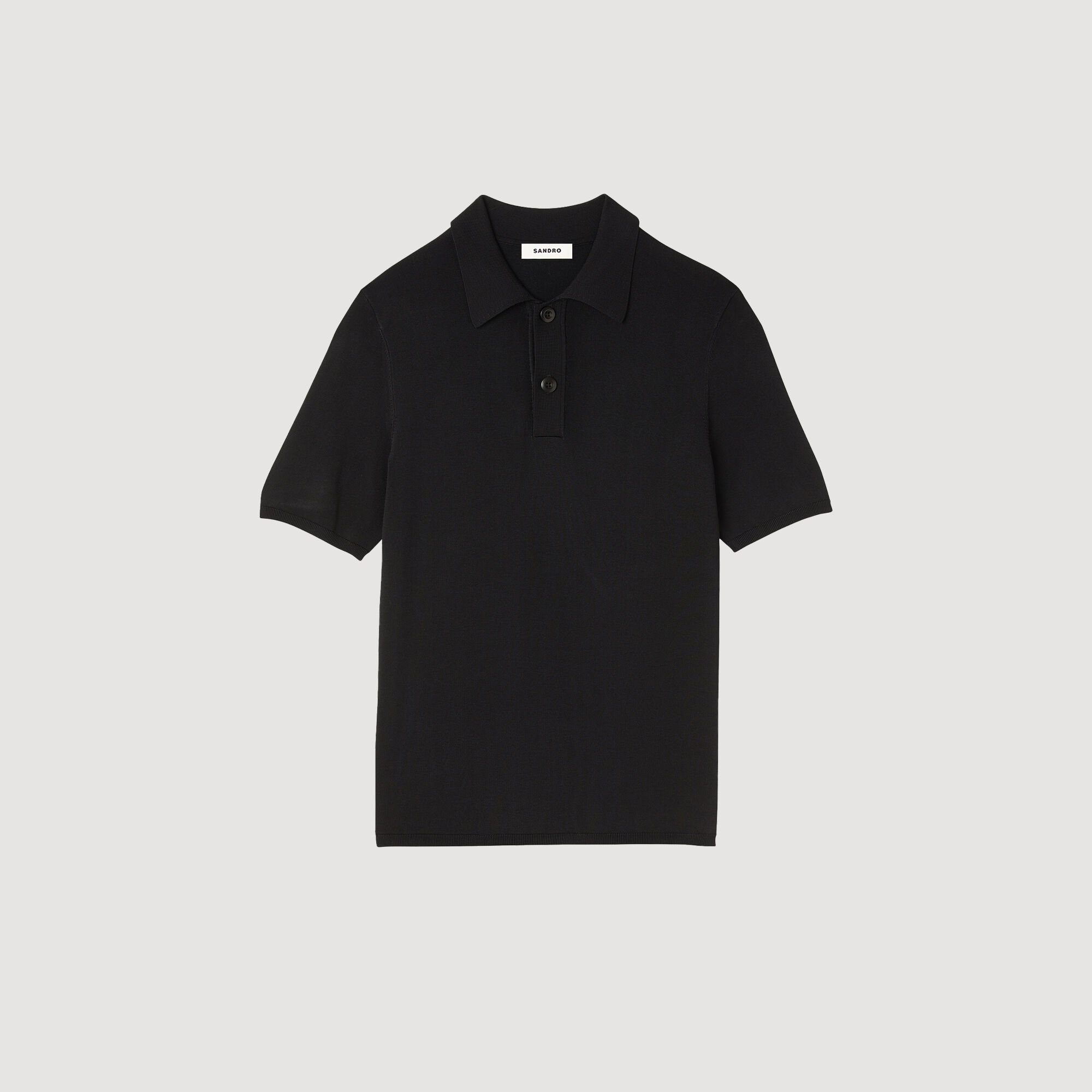 Polo-Shirt aus Strick mit kurzen Ärmeln