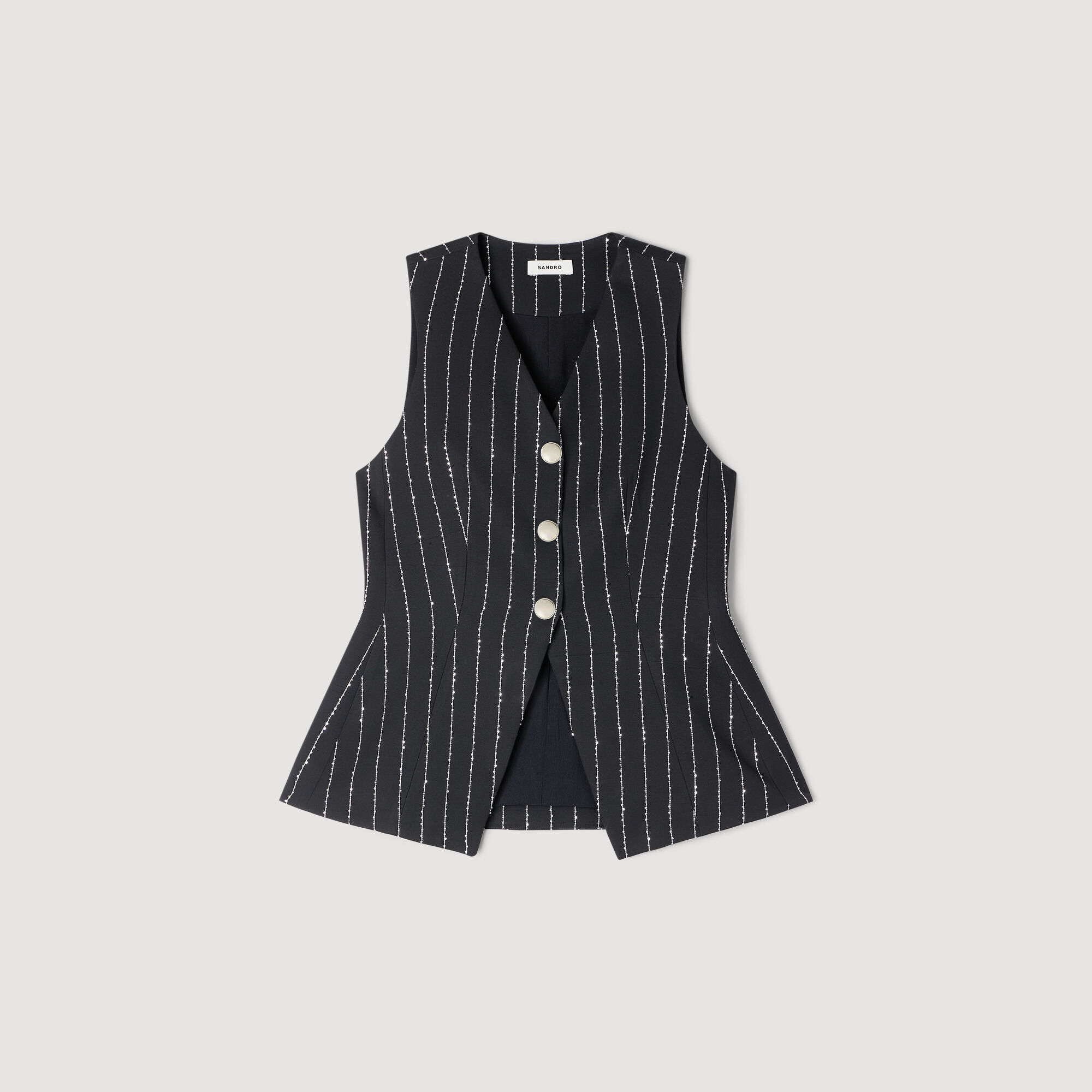 Glitzernder gestreifter Bustier