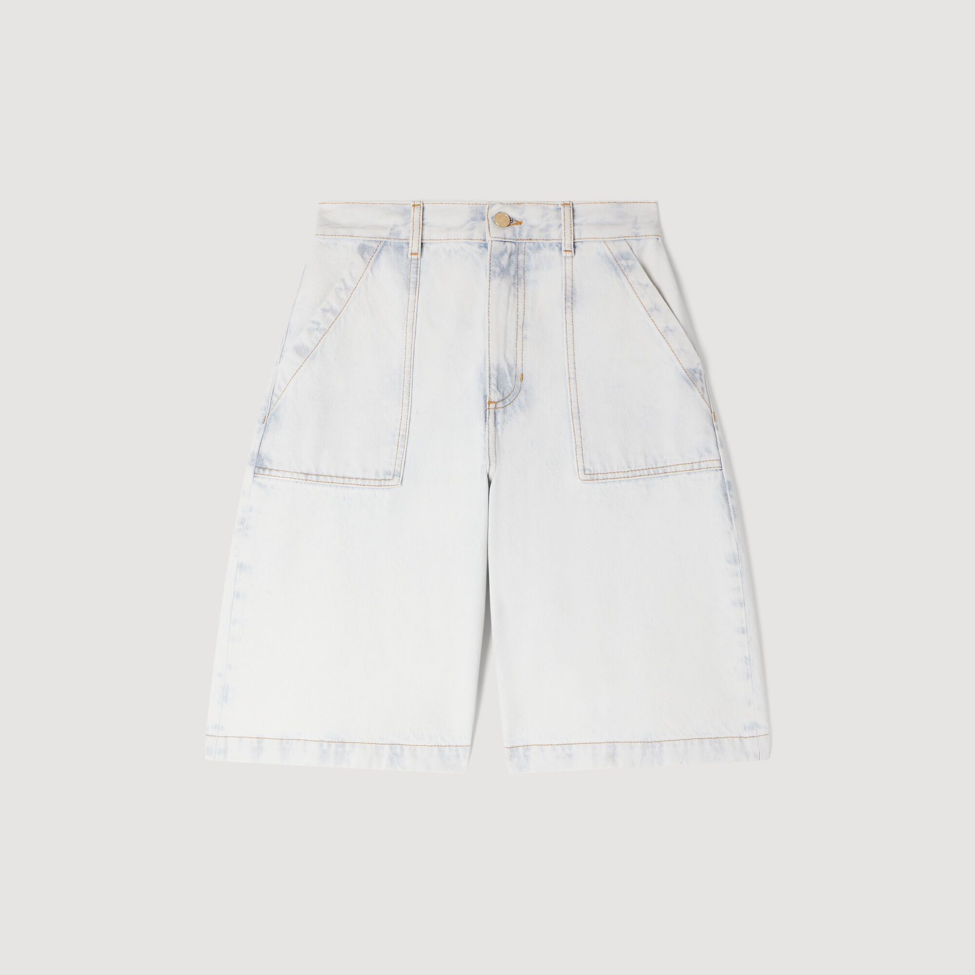 Gewaschene Denim-Bermuda-Hosen