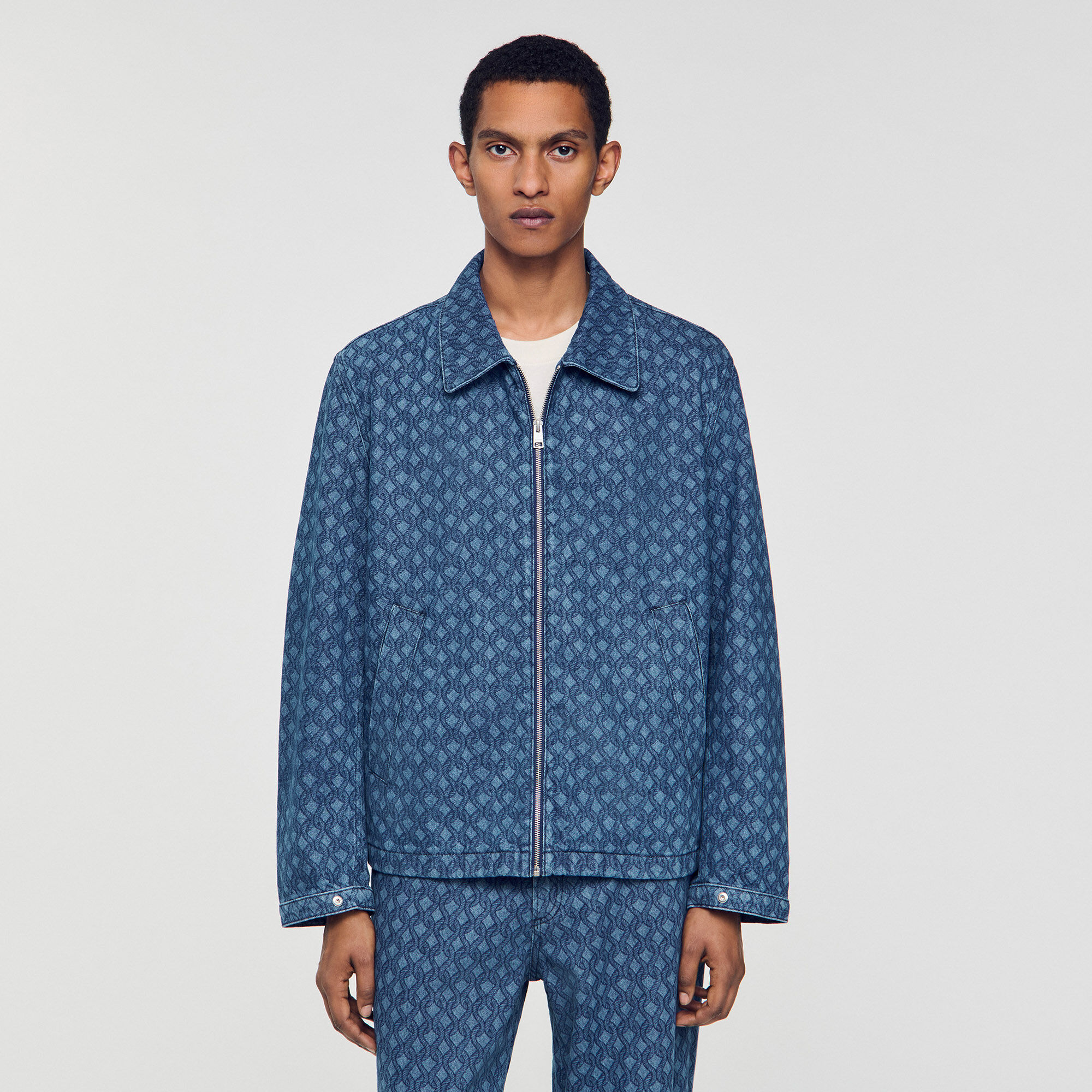 Denimjacke mit Seil-Motiv