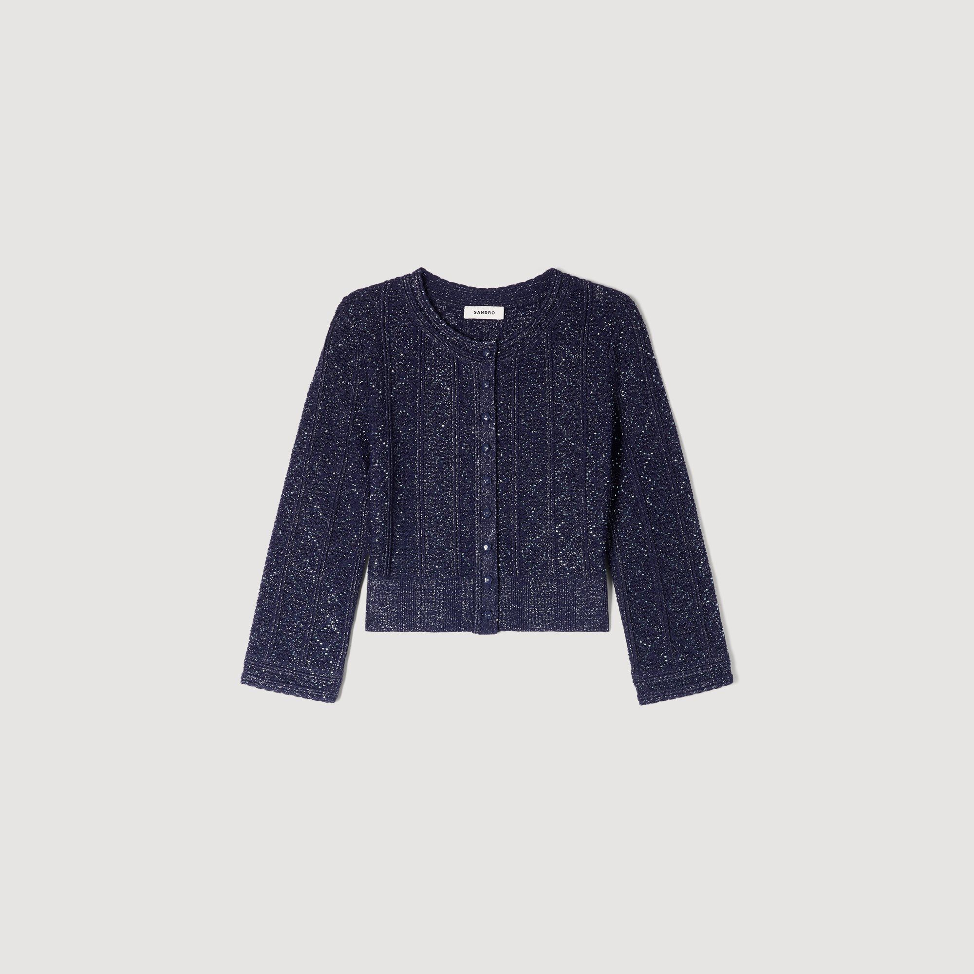 Glitzer-Strick-Shortcardigan