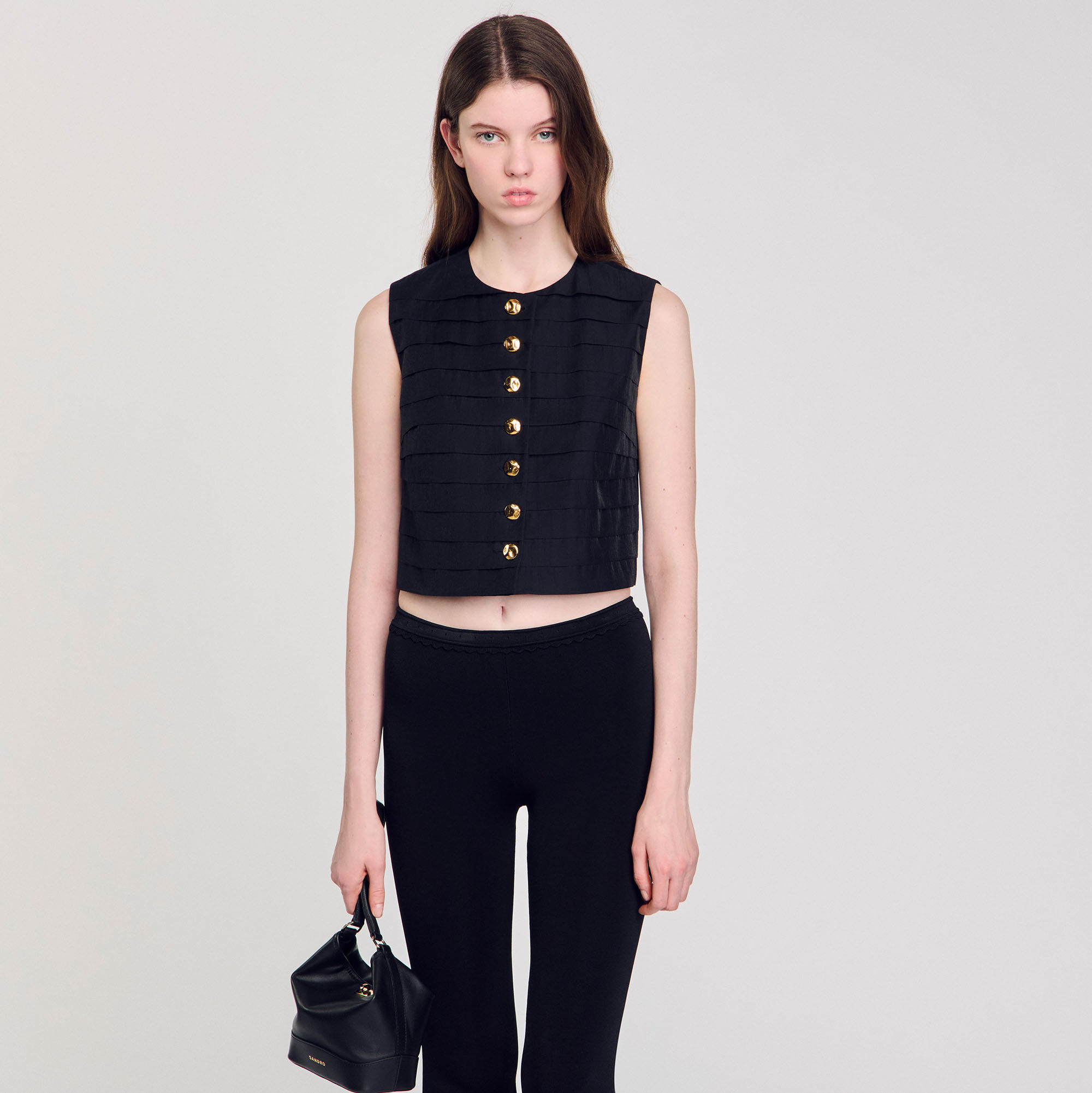 Pleated Crop-Top
