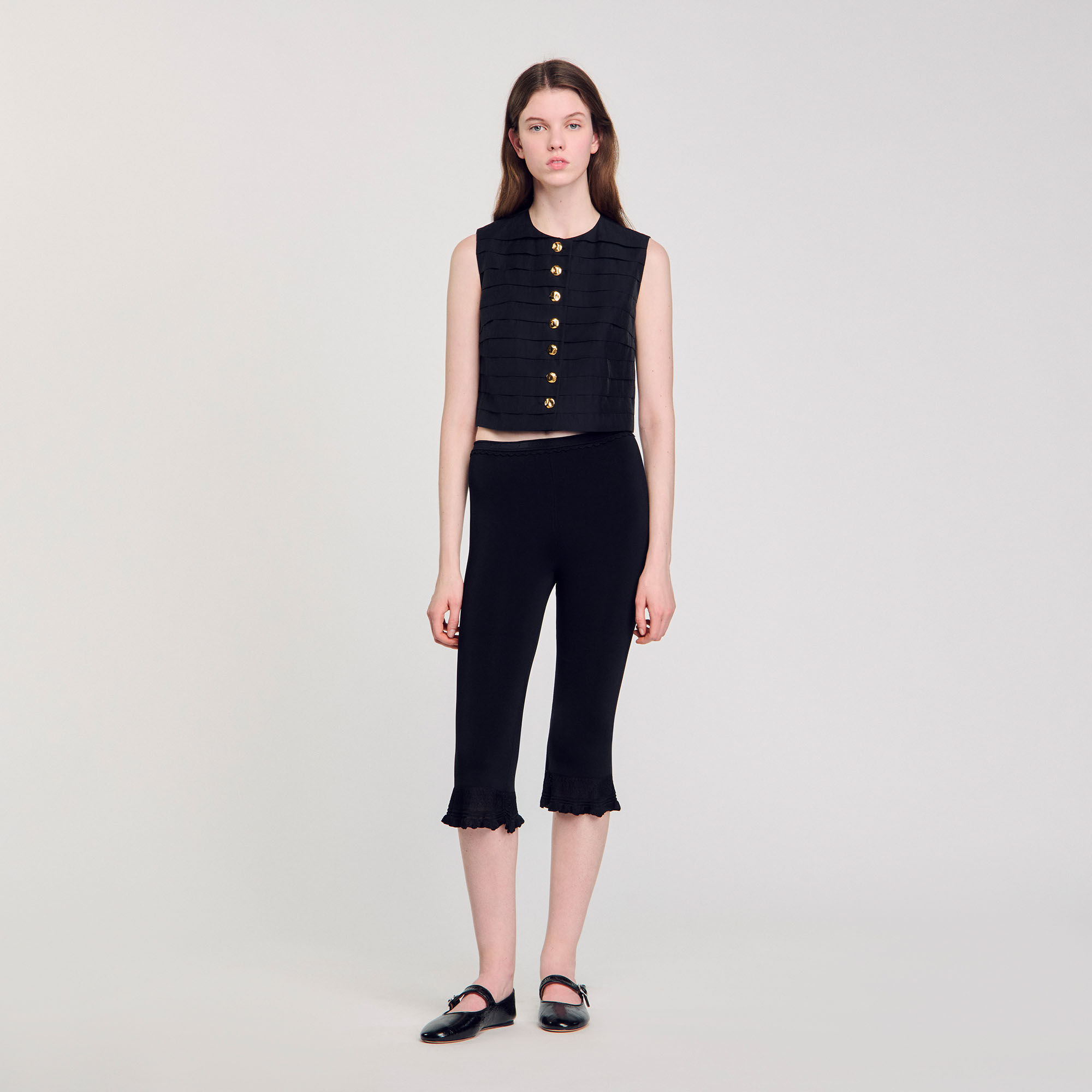 Pleated Crop-Top