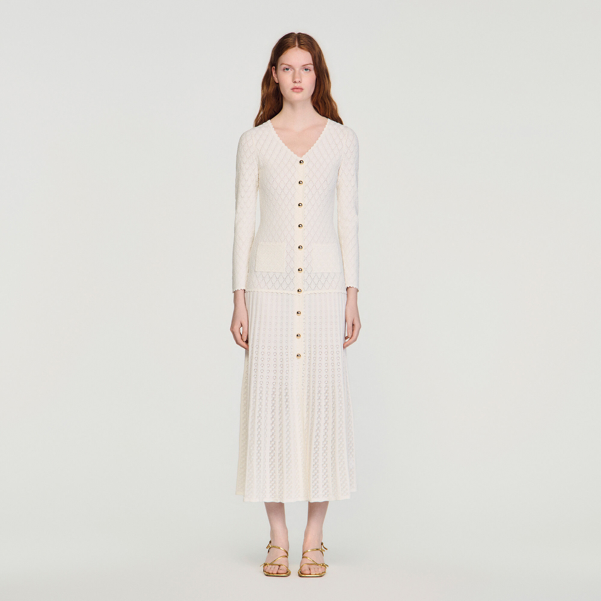 Schicker Strick-Midi-Kleid