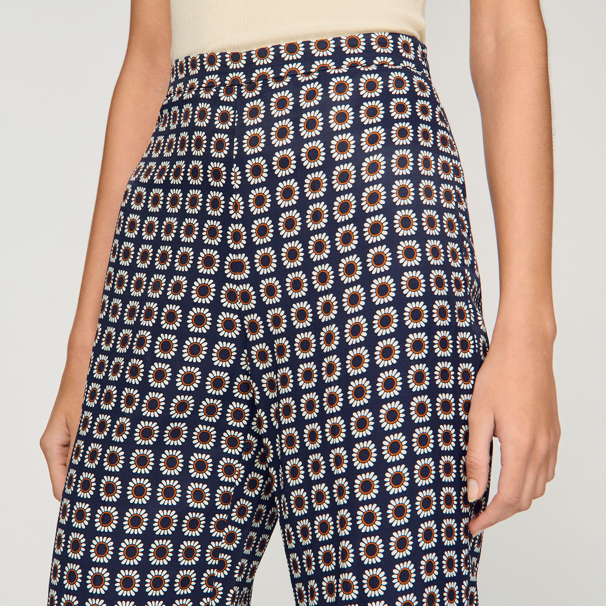 Blumendruck weite Hose