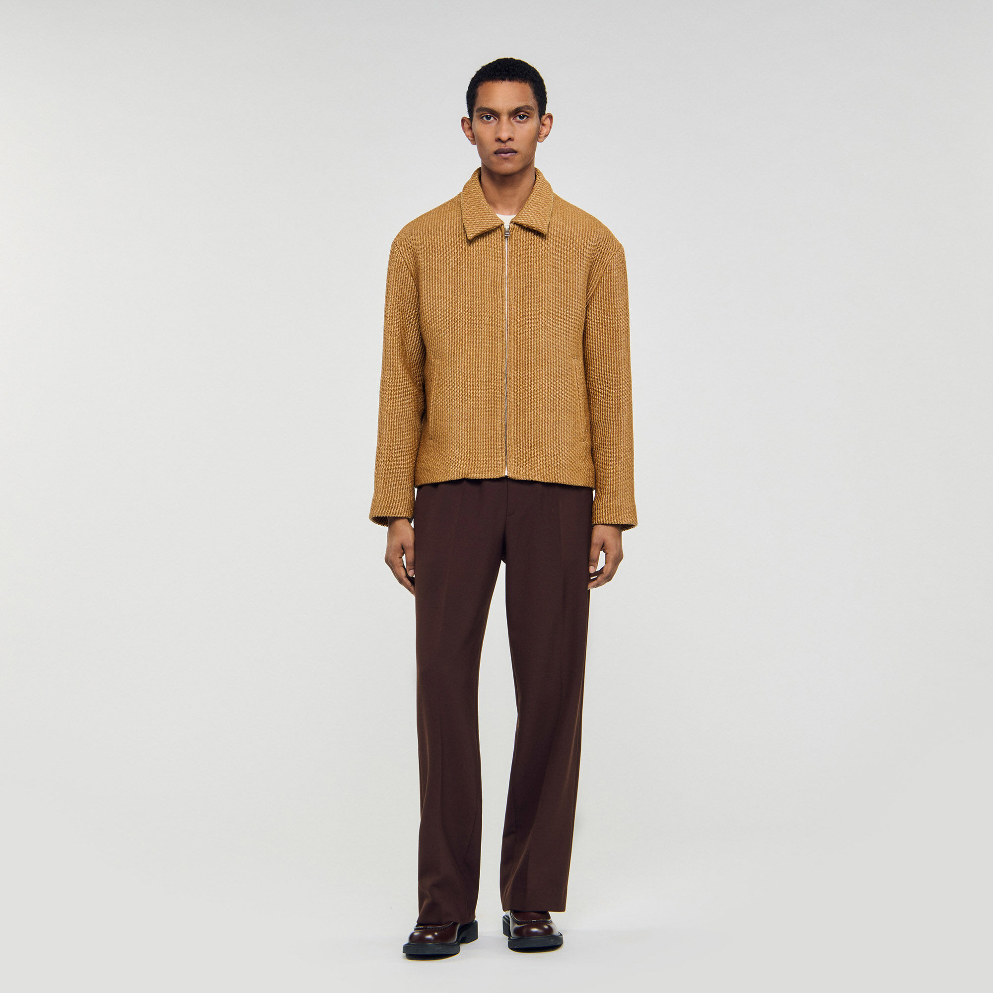 Gewebter Raffia-Jacke
