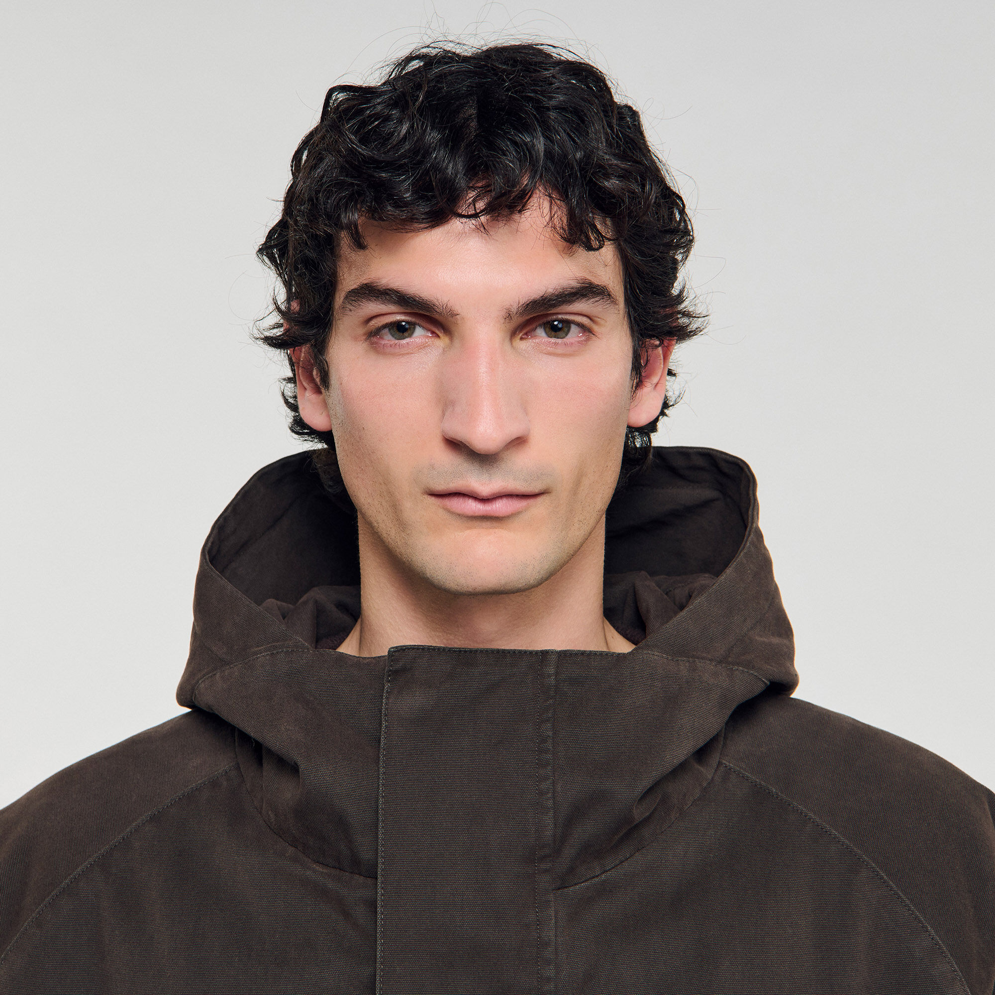 Übergrößiger Baumwoll- und Woll-Parka