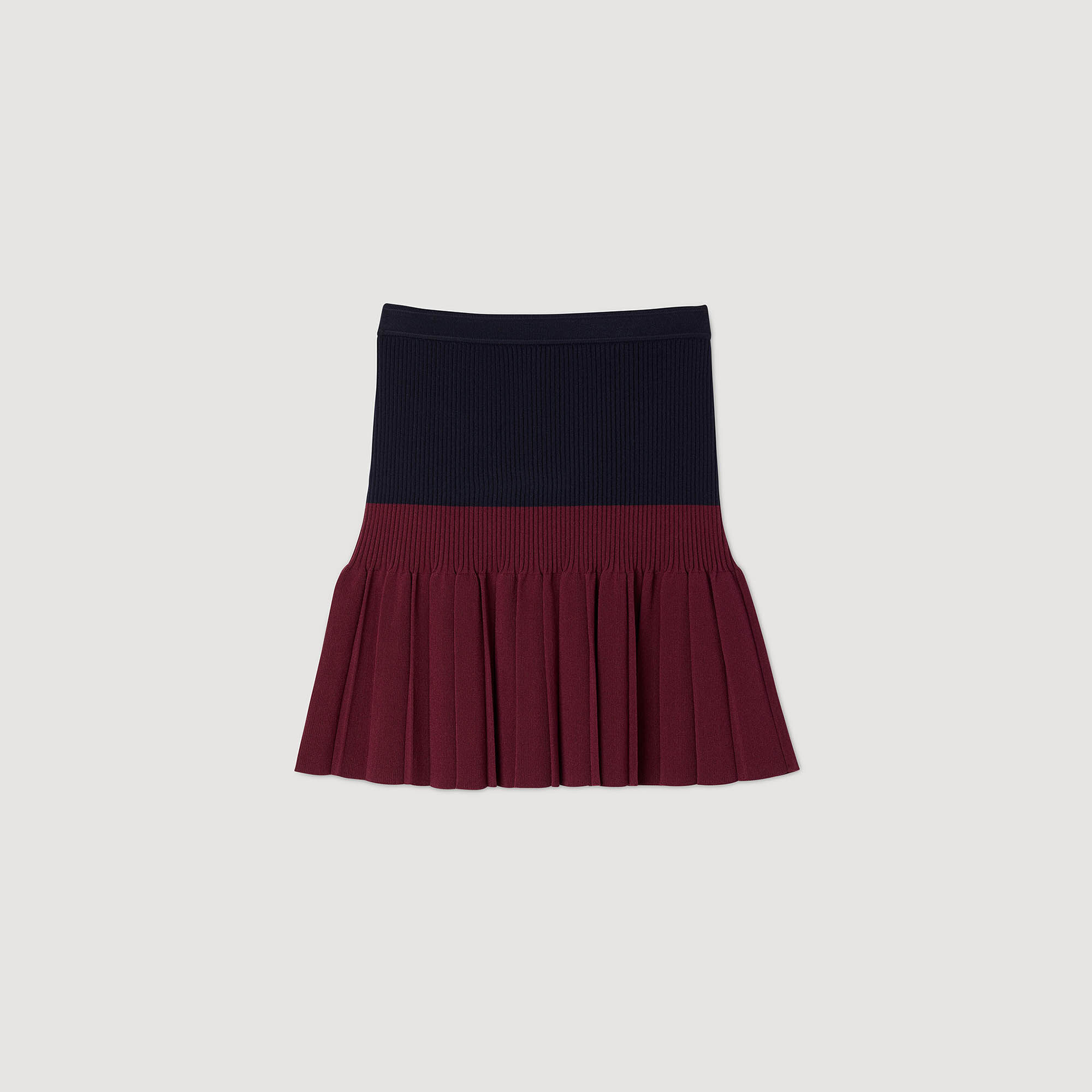 Mini-Plissier-Skirt in zwei Tönen