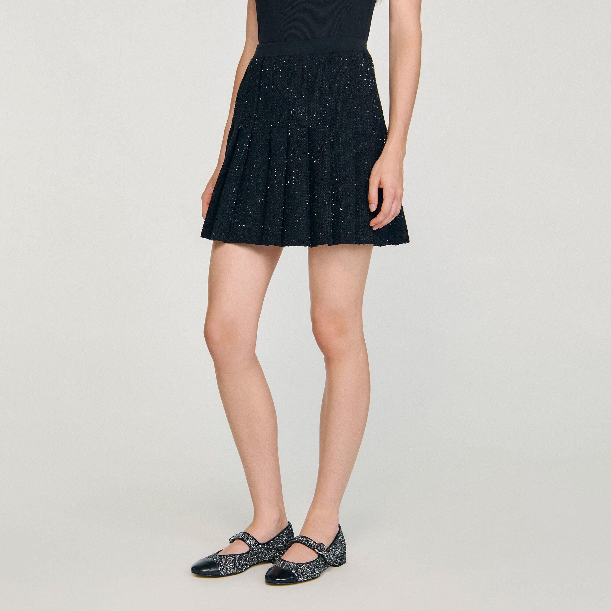 Verzierte Tweed-Minikleid