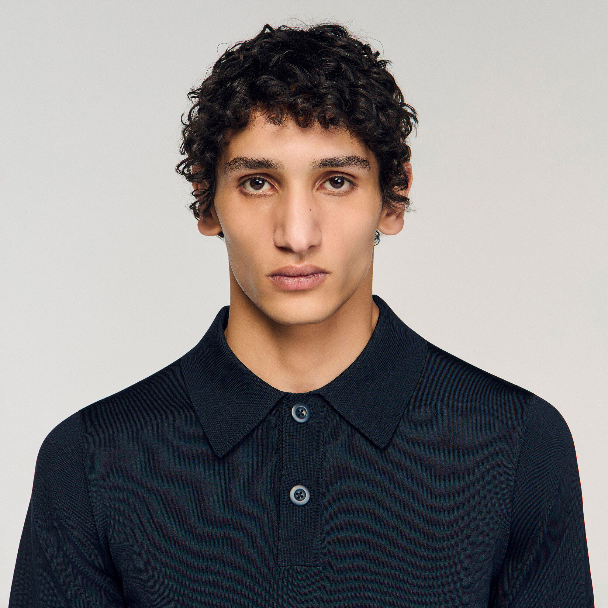 Polo-Shirt aus Strickware mit kurzen Ärmeln