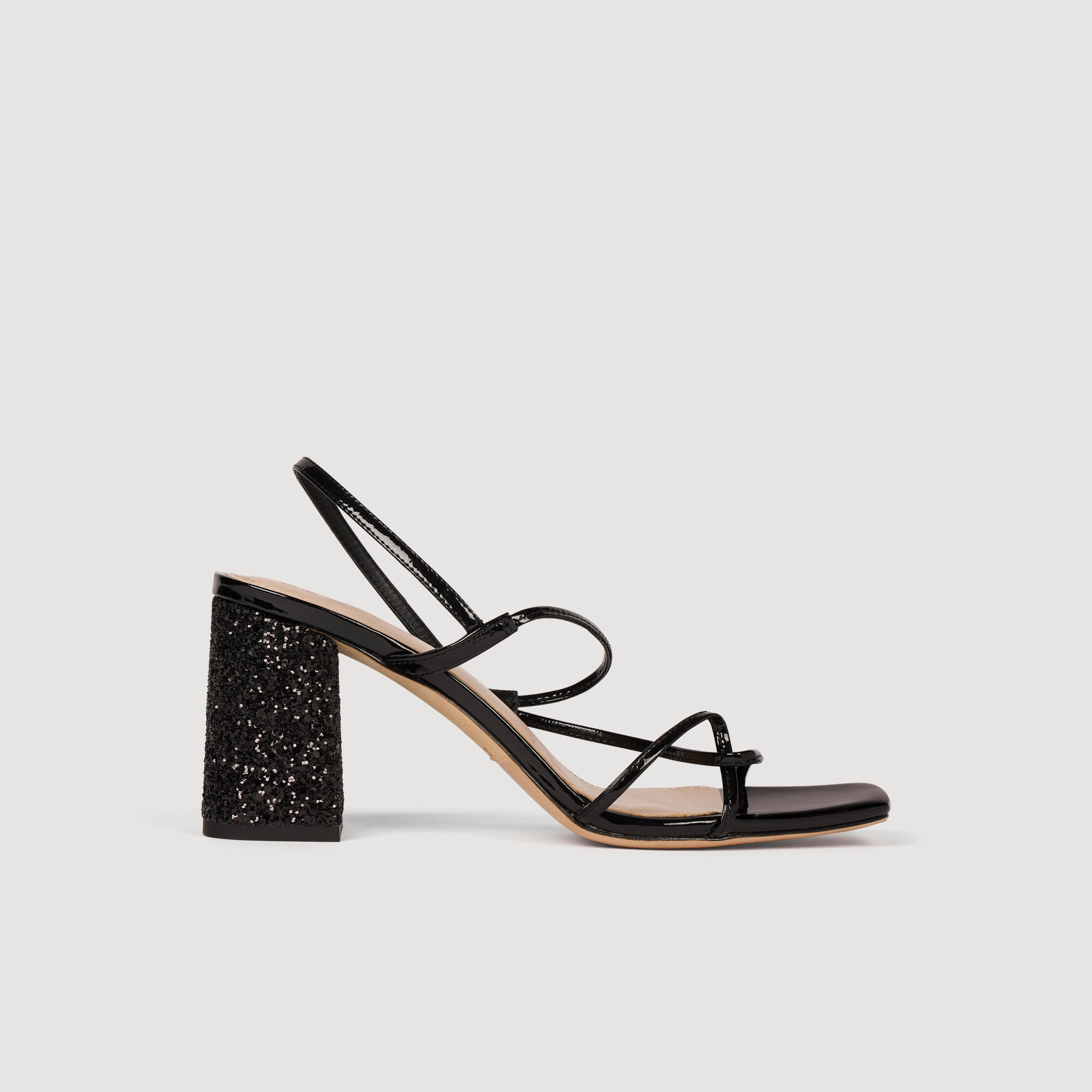 Glitzer-Höhen-Sandalen