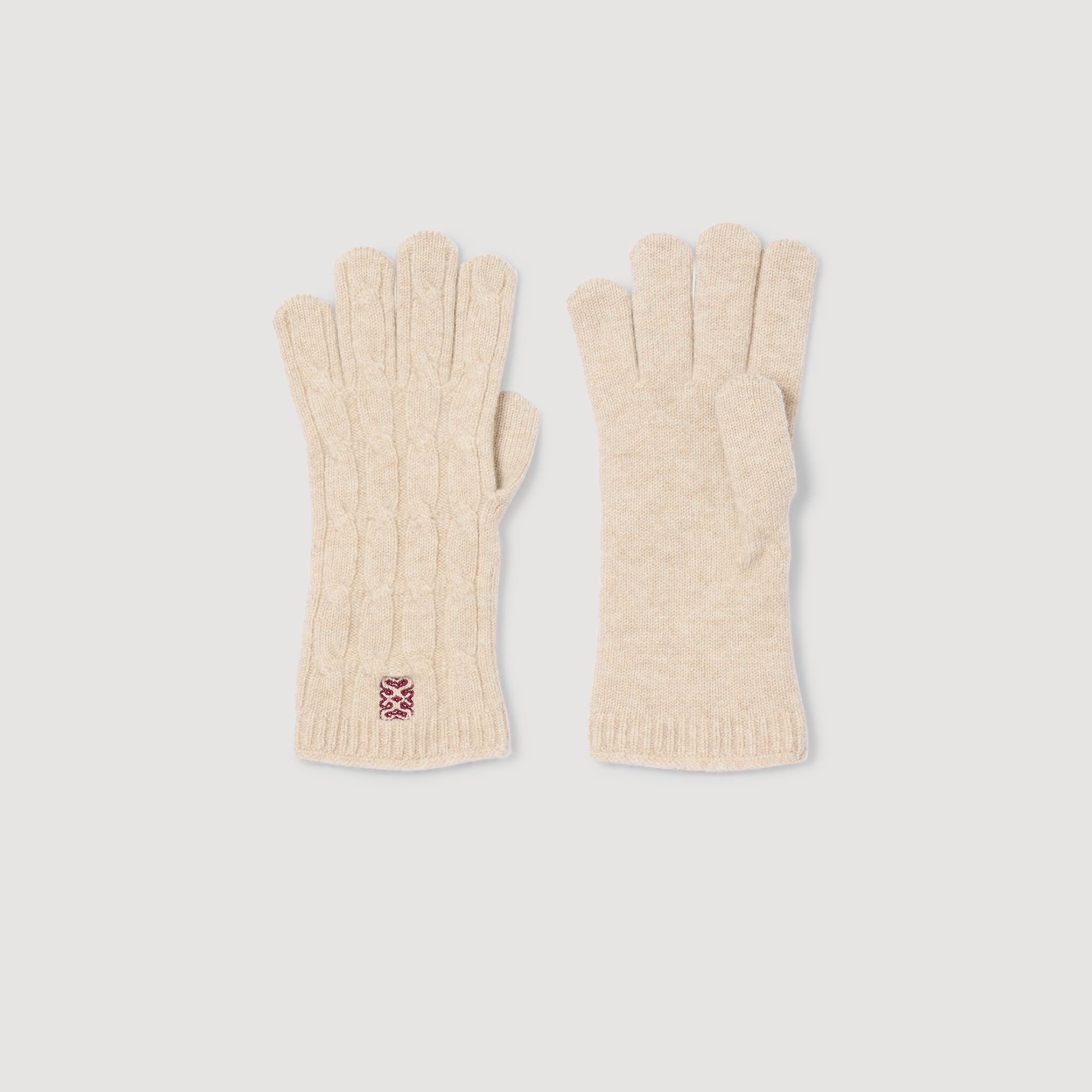 Strickhandschuhe mit Kabelmuster