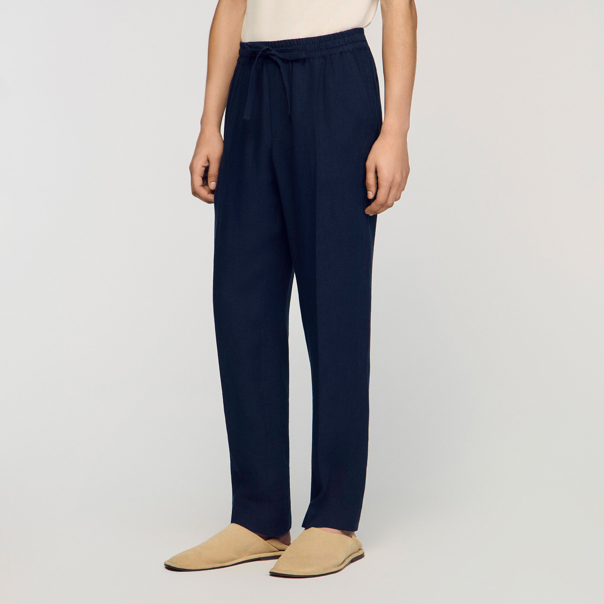 Gerade Hose aus Leinen