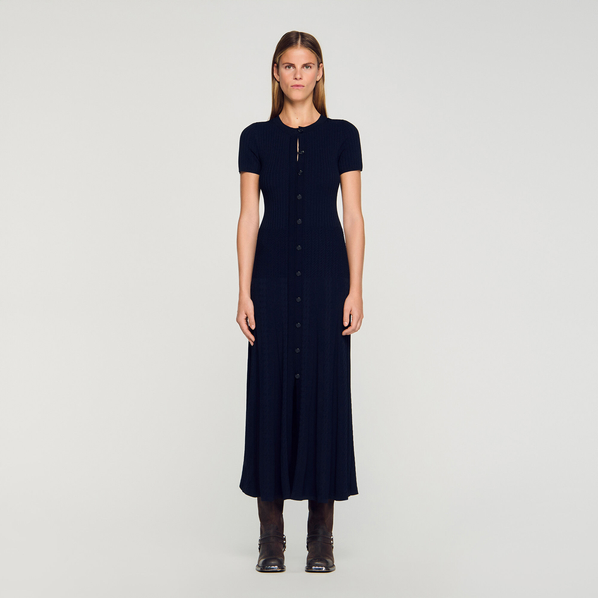 Strick-Maxikleid