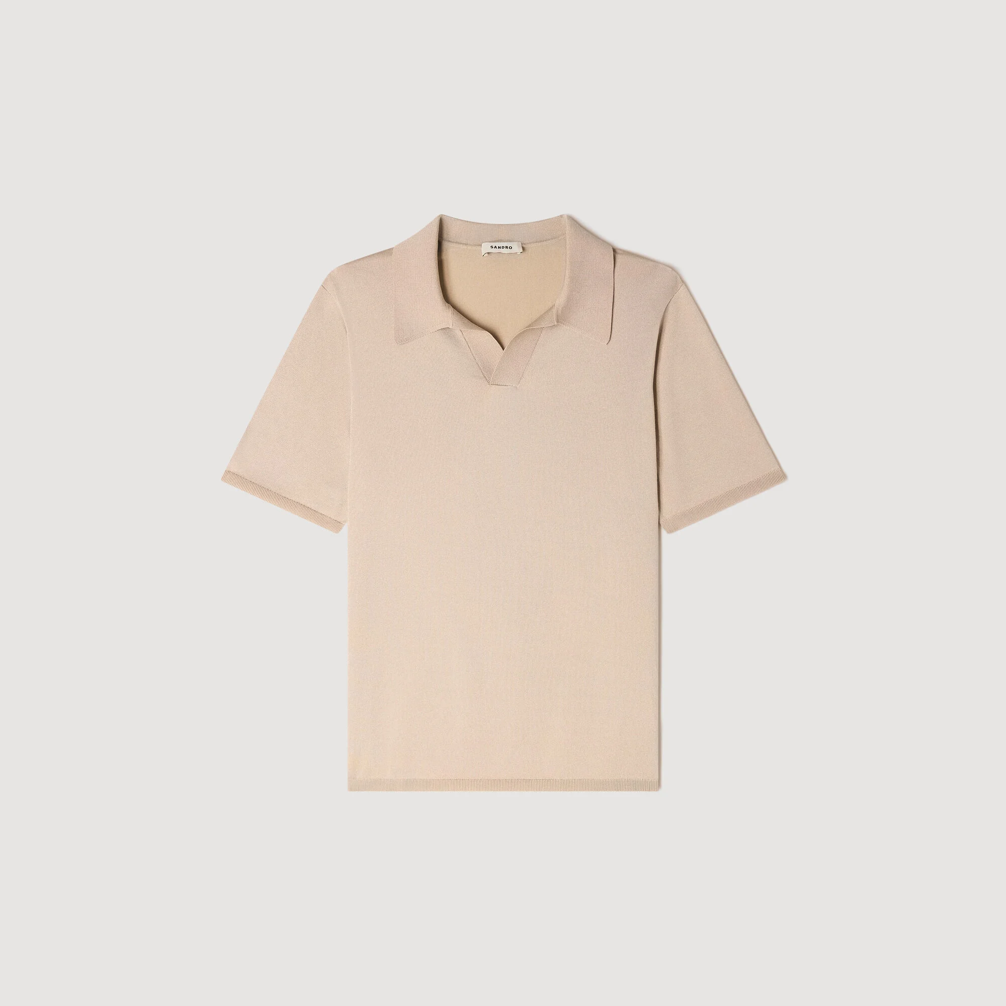Polo-Shirt mit Kurzarm und V-Ausschnitt