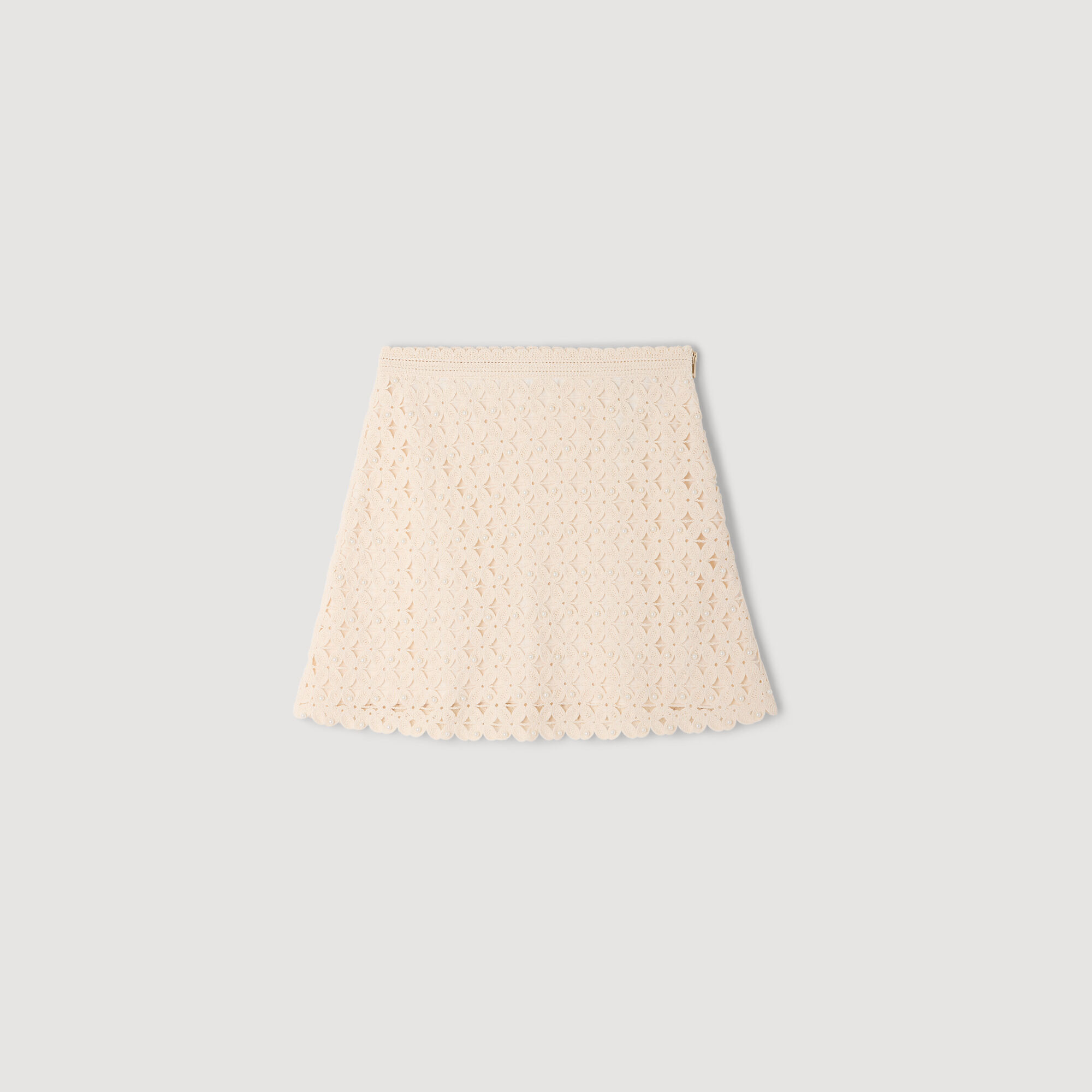 Minikleid mit Perlen-Strickmuster