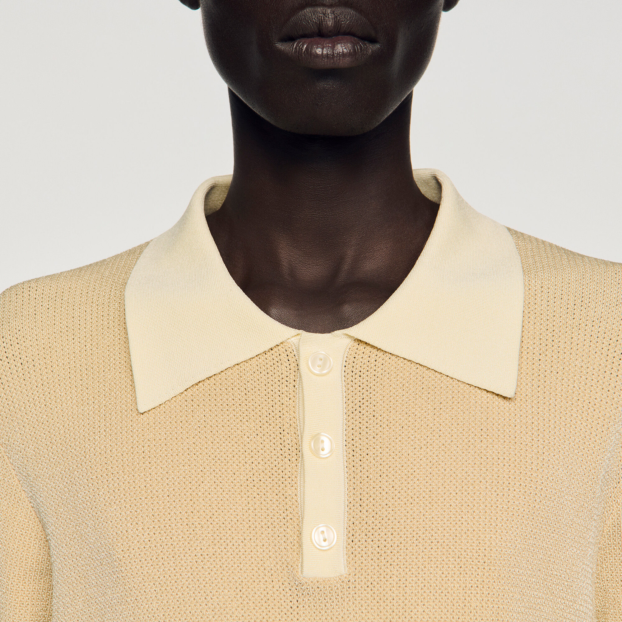Polo-Shirt in zwei Tönen