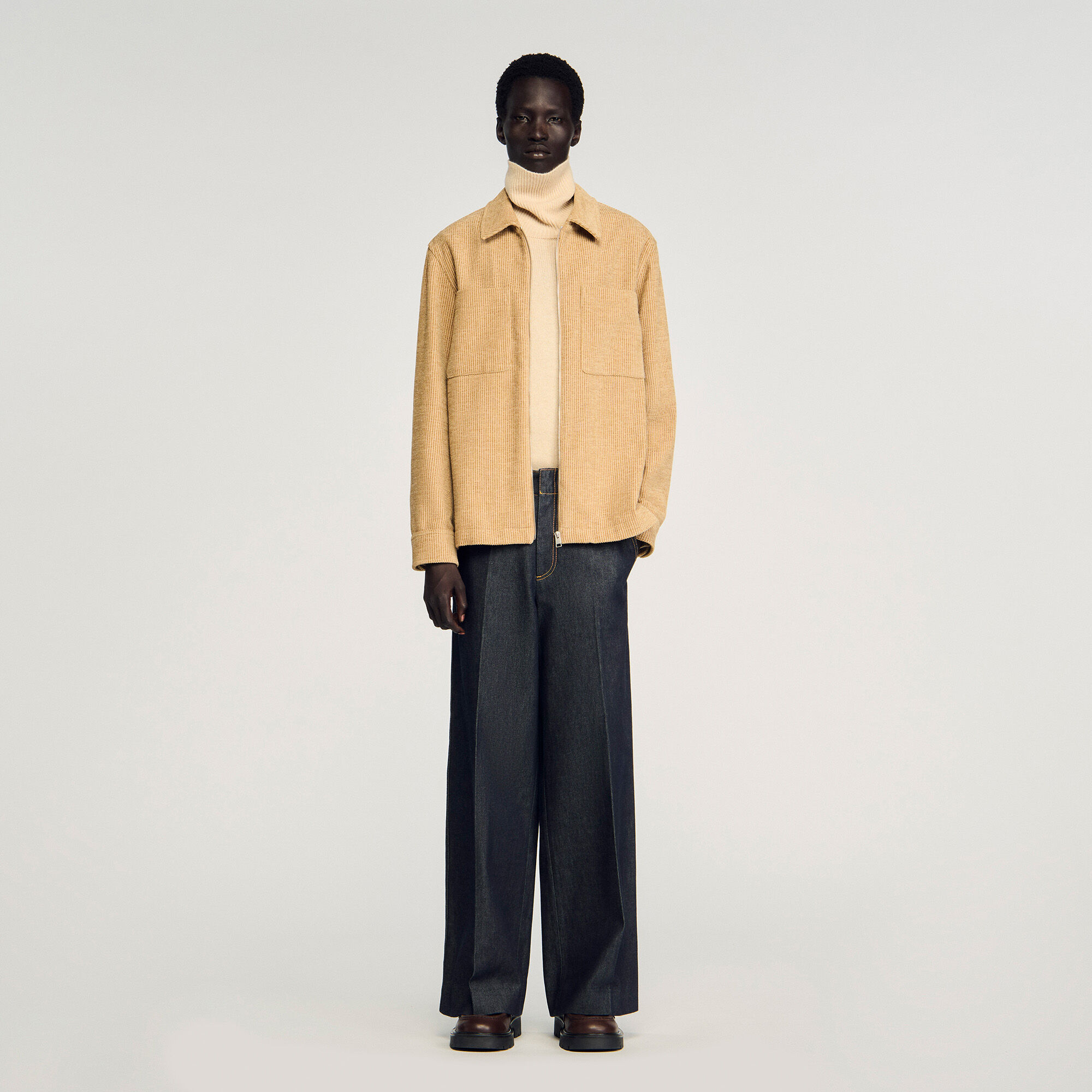Kordhose-Reißverschluss-Overshirt