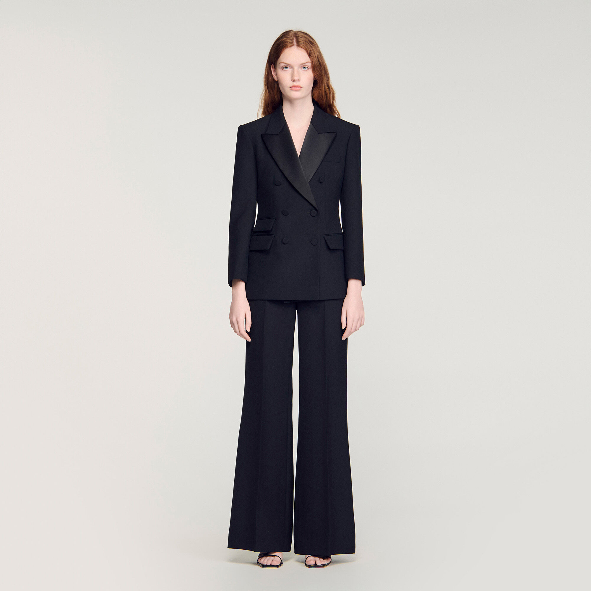 Smokingjacke mit Satin-Kragen