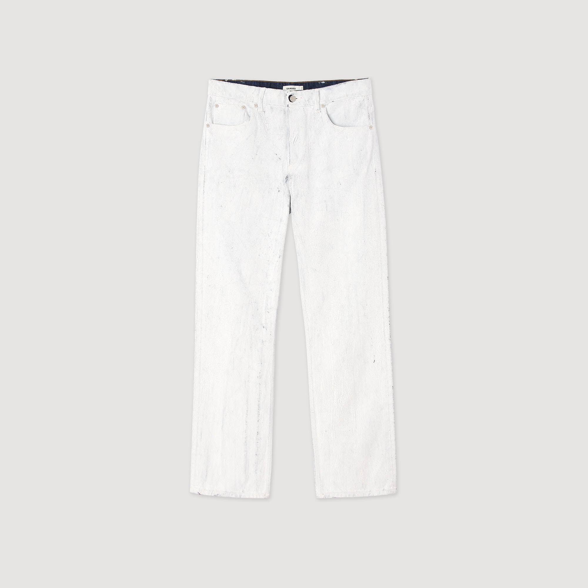 Regular Crackle-Effekt-Jeans