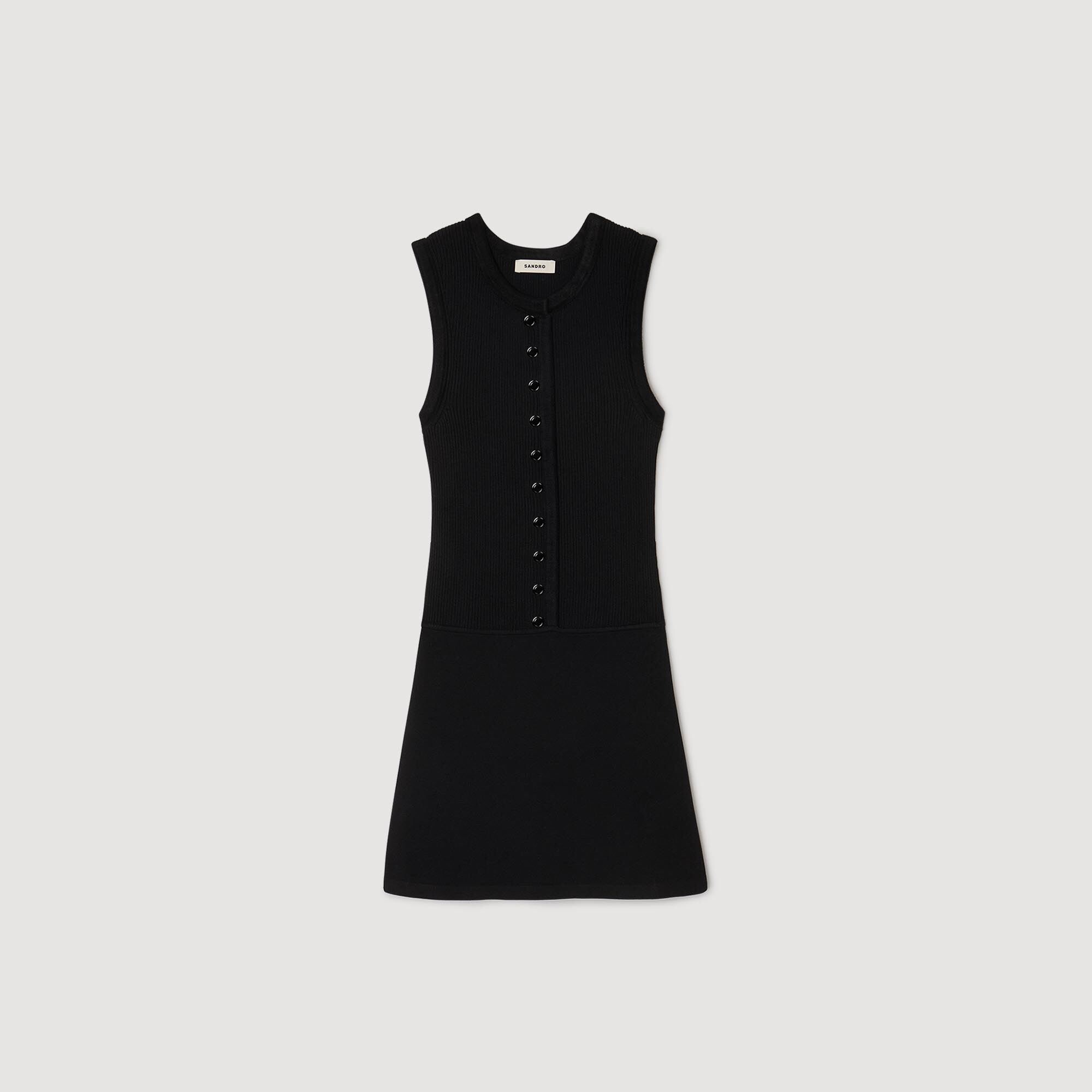 Minikleid aus Strickware mit Rippenmuster