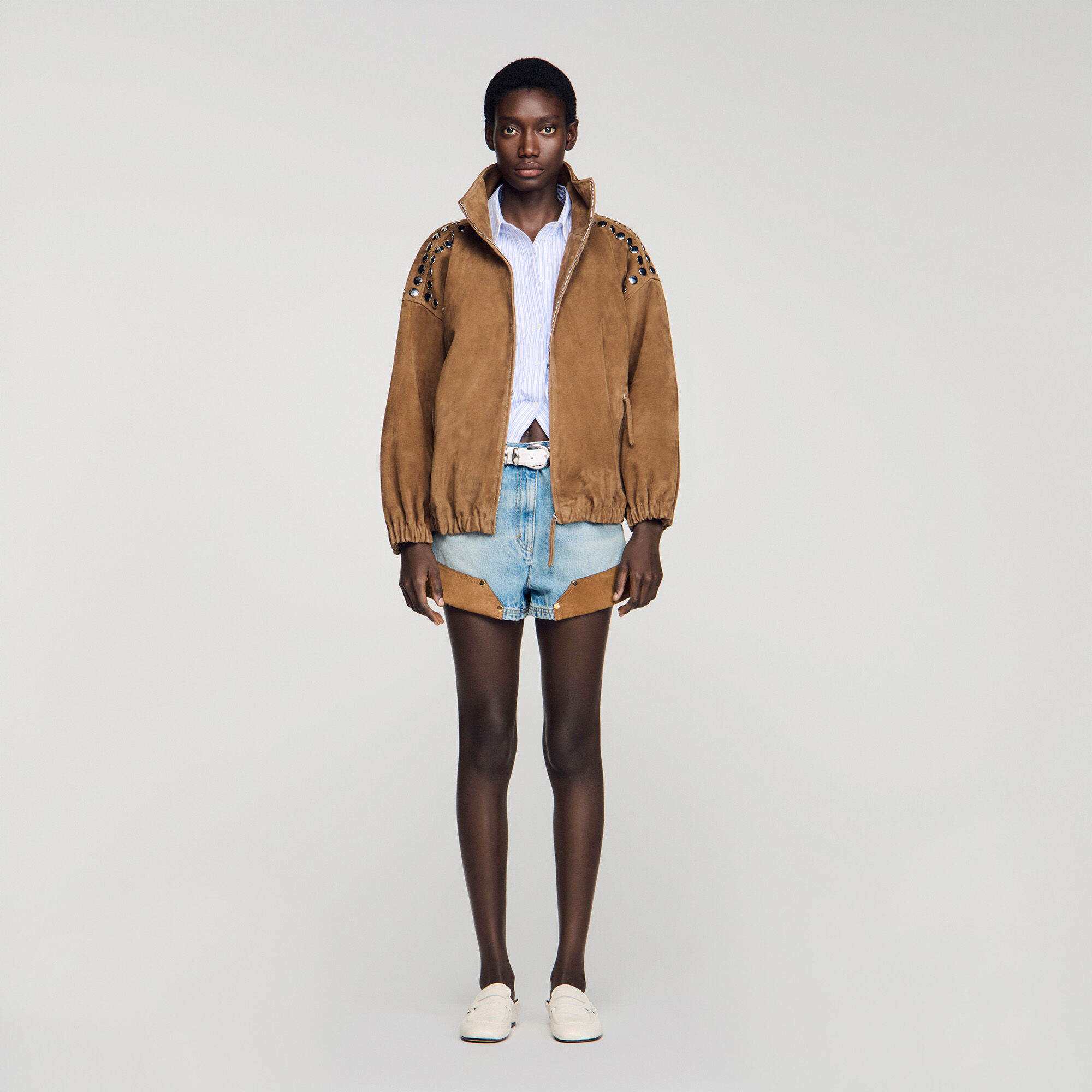 Studiertes Wildlederjacke