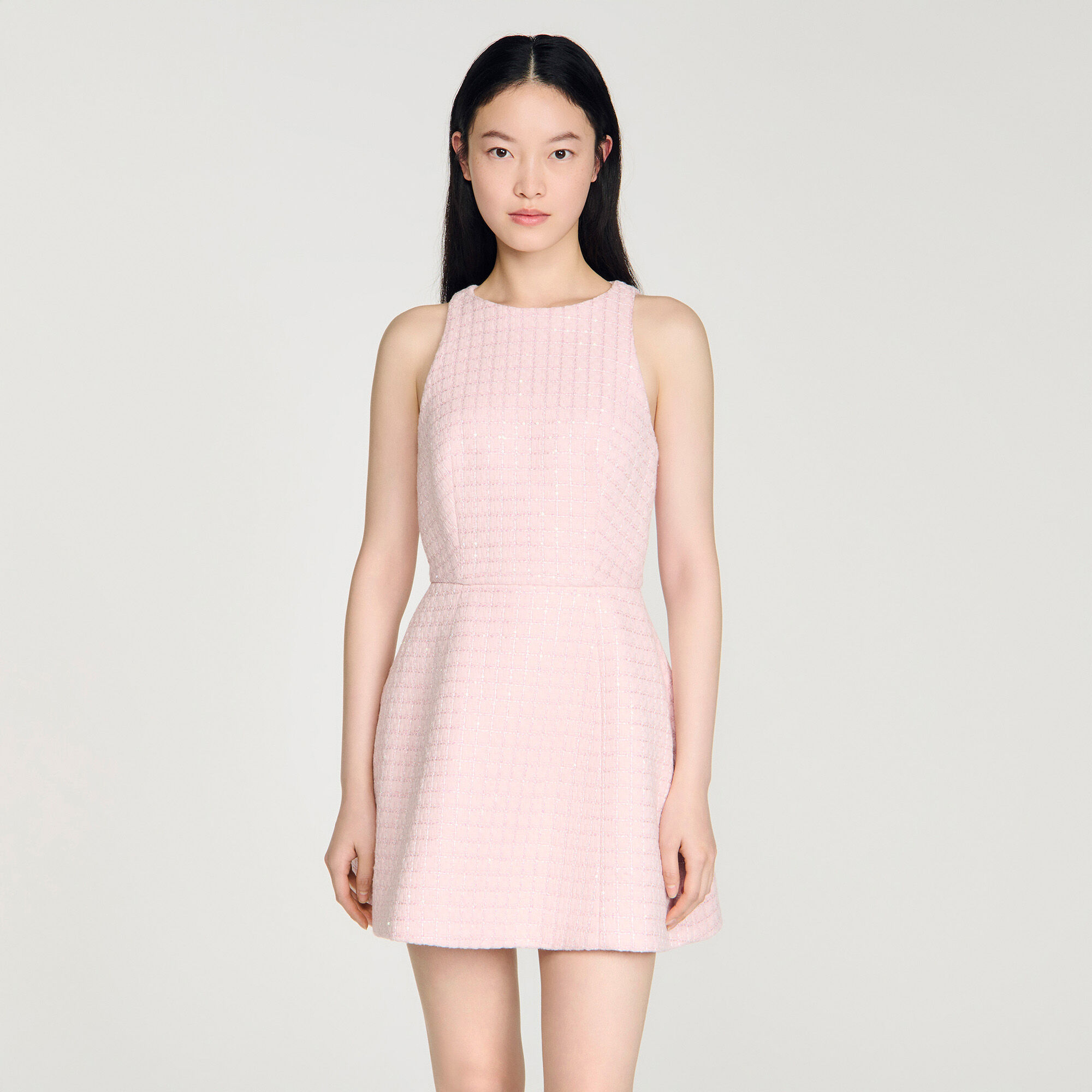 Glitzer-Tweeds mini-Kleid