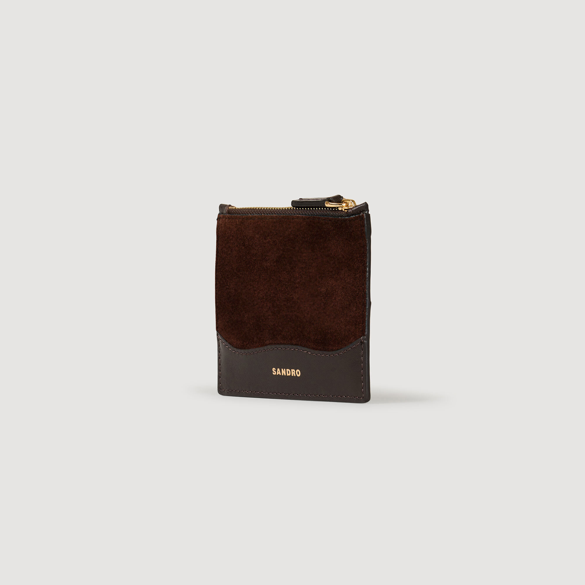 Kartenhalter aus Leder und Wildleder
