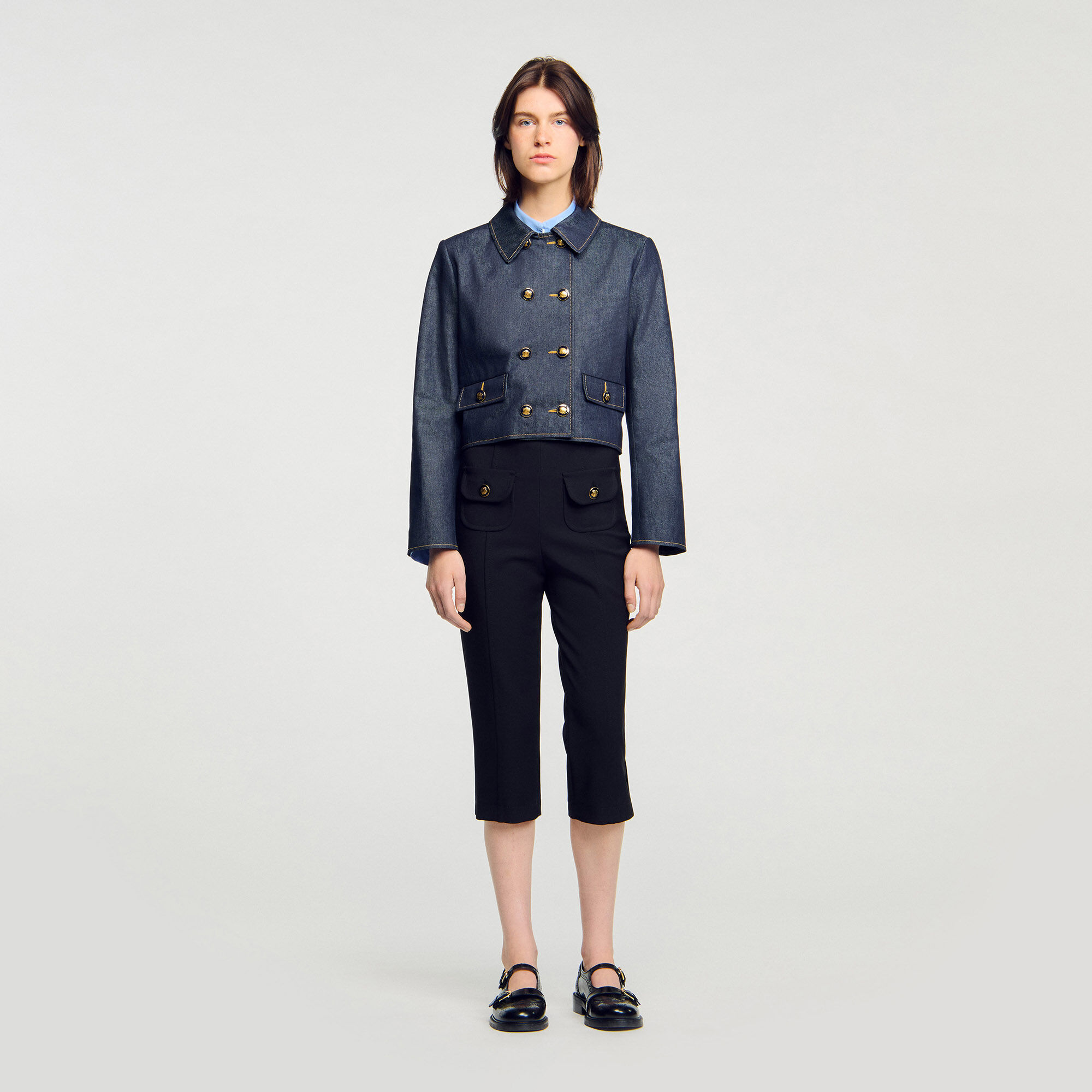Denim-Anzugjacke