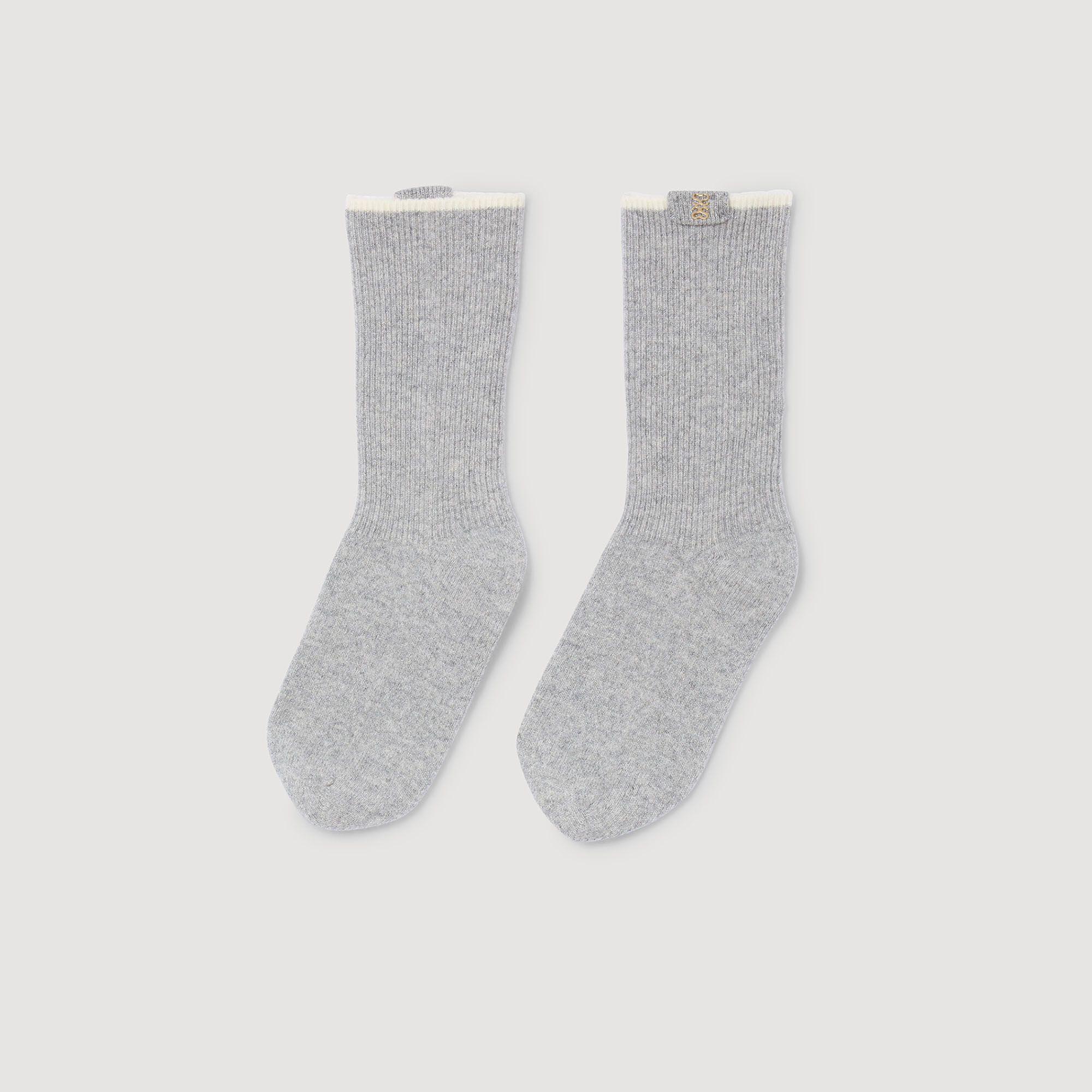 Zweifarbige Knielange Socken